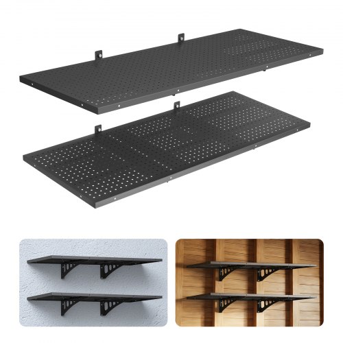 2er-set Garagenregal 1219x503x200 Mm Werkzeugaufbewahrung 127 Kg Pro Schicht Werkzeughalter Wand 1219x503 Mm Regalfläche Aufbewahrungsregale Metallregal Werkzeug Organizer Wandregale