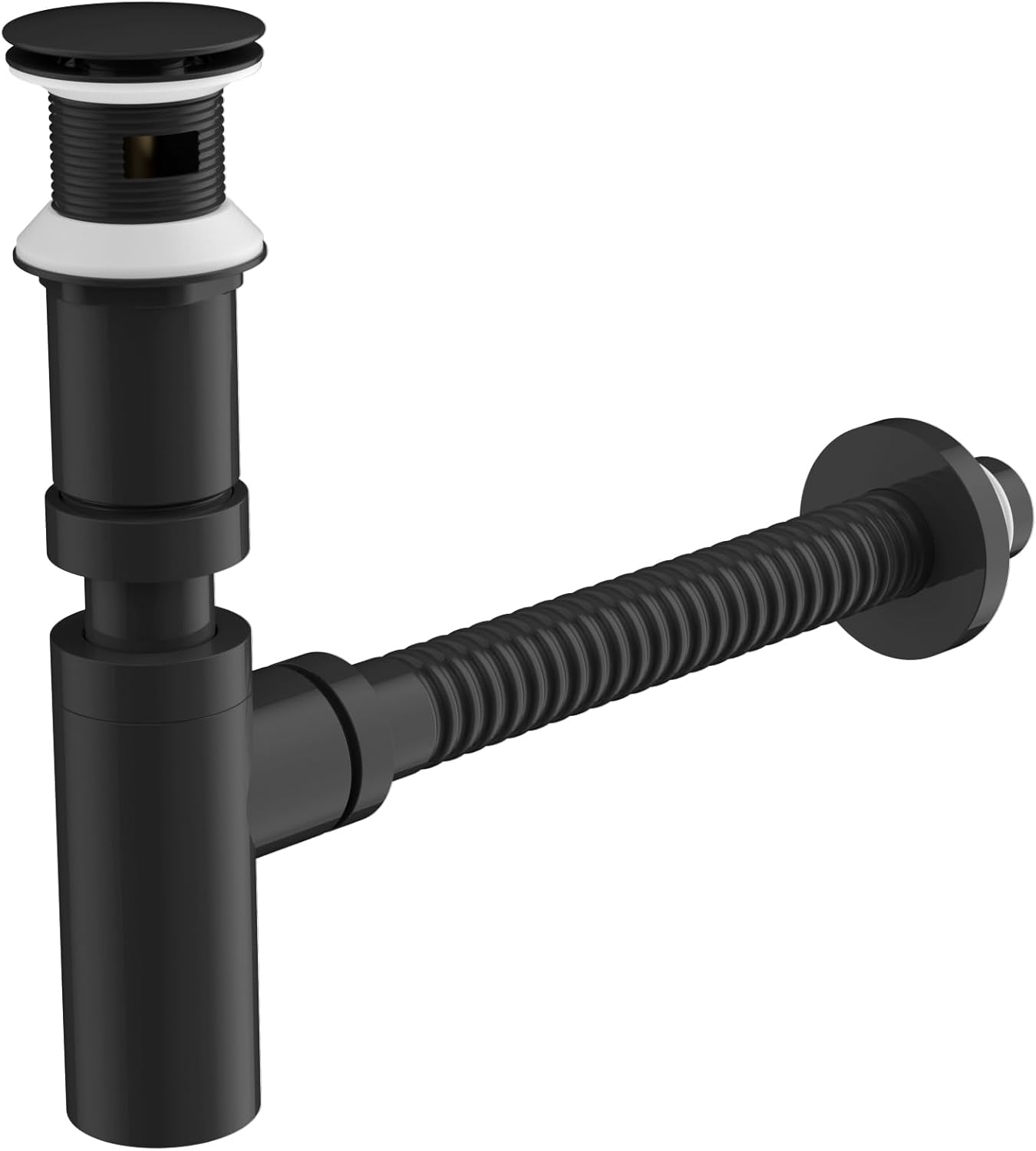 Équipement De Drainage Pour Lavabo Et Salle De Bain, Fermeture Clic-clac, Tuyau Flexible (304), Raccord Universel G1 1/4, Étanche Et Anti-odeur – Noir