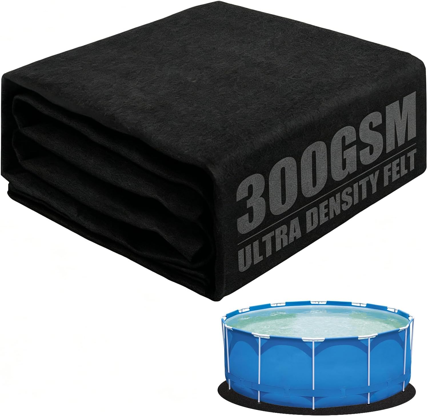 Tapis De Piscine Rond, Tapis De Protection Géotextile Robuste Pour Piscines Hors Sol, Tapis De Fond De Piscine, Sous-couche Pour Piscines Hors Sol, Protection Pour Liner, Barrière Anti-mauvaises Herbe