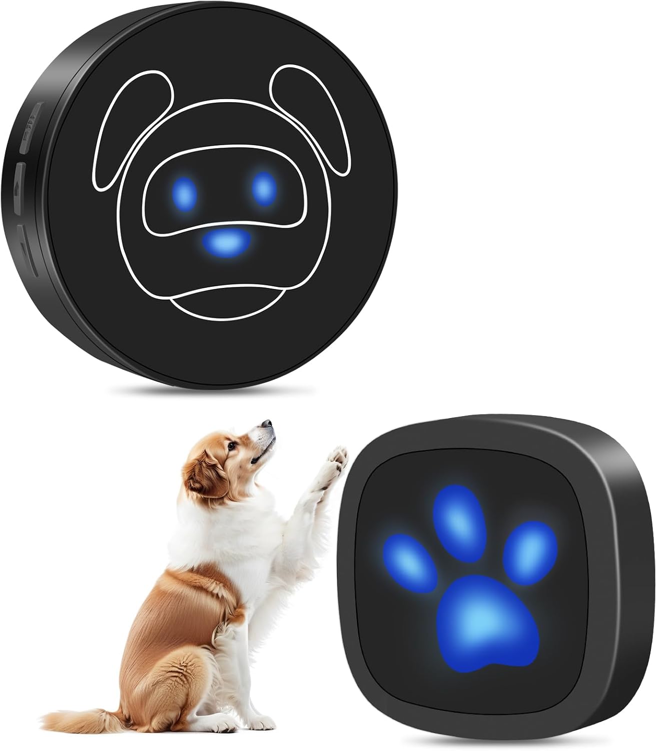 Sonnette Sans Fil Extérieure Pour Chien, Boutons Étanches Ip55, 55 Mélodies, 4 Niveaux De Volume Et Portée De 290 Mètres (noir, 1 Récepteur, 1 Émetteur)