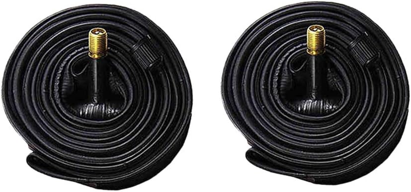 Chambre À Air De Vélo En 2 Parties Pour Pneus De Vélo De Route, Caoutchouc Américain Large Pour Vtt, Ensemble Noir