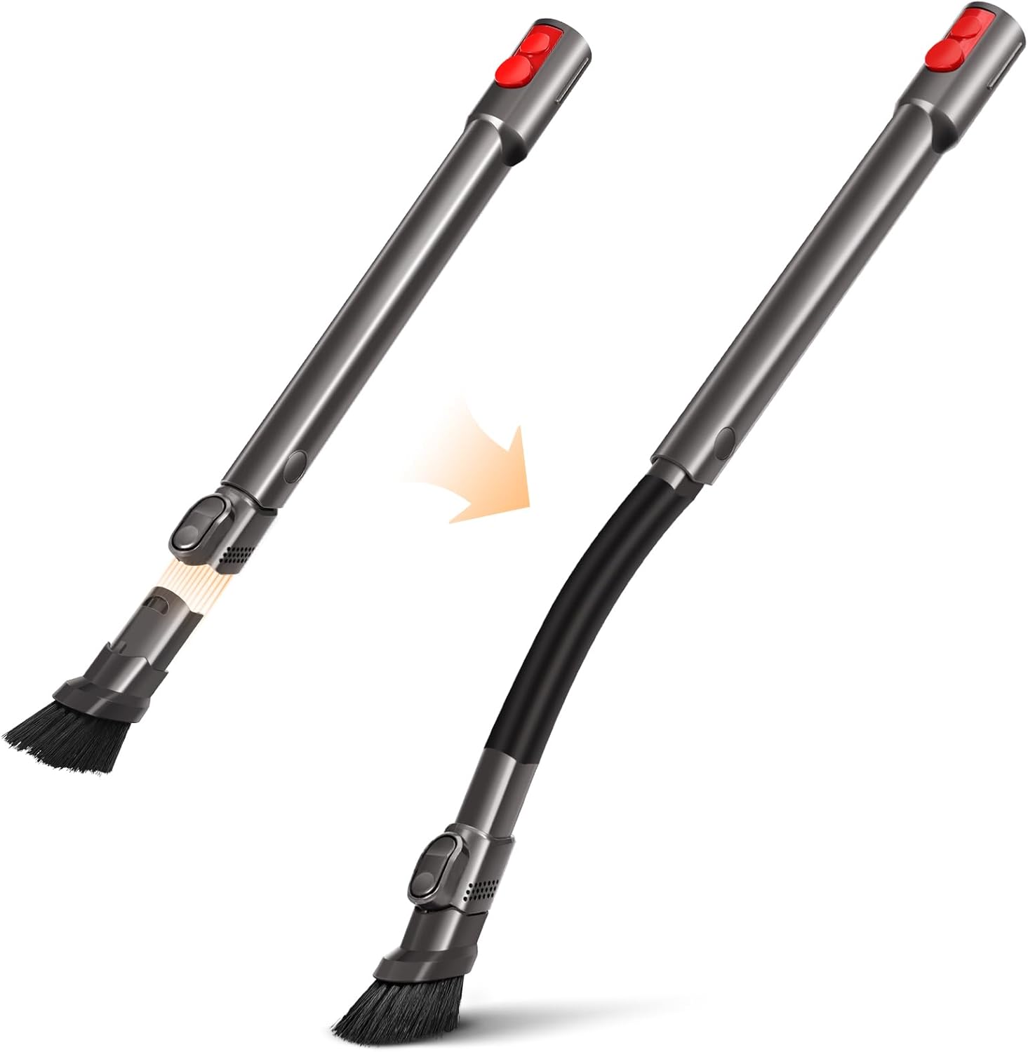 Accessoire Flexible Pour Aspirateurs Dyson – Embout Long Et Plat, Compatible Avec Les Modèles Dyson Gen5detect V15s, V15, V11, V10, V8 Et V7 – Pièce De Rechange Extensible Pour Les Coins Et Les Recoin