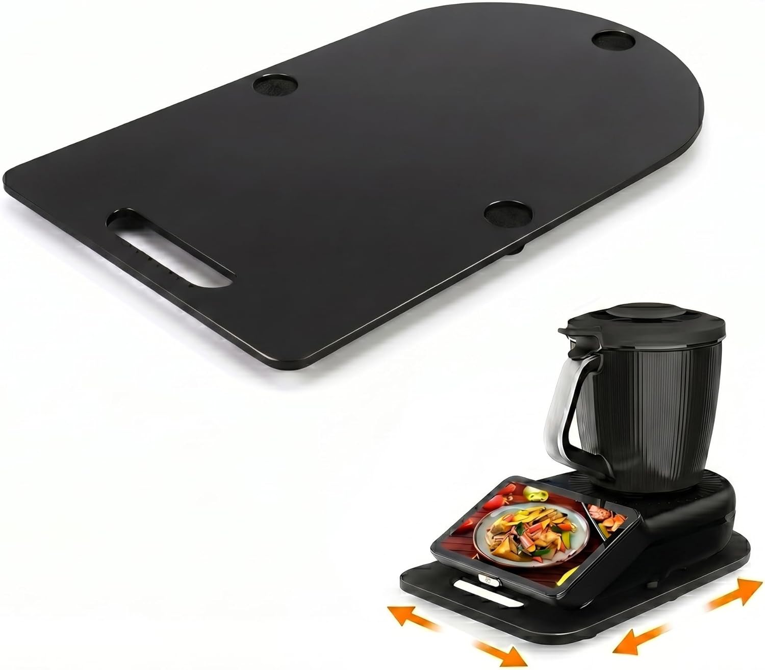 Plateau De Lissage Pour Thermomix Tm7, Avec Pieds En Caoutchouc Et Roulettes, Un Accessoire Pratique Pour Le Thermomix Tm7, Facile À Déplacer, Durable Et Facile À Nettoyer, Protège La Balance, Notamme