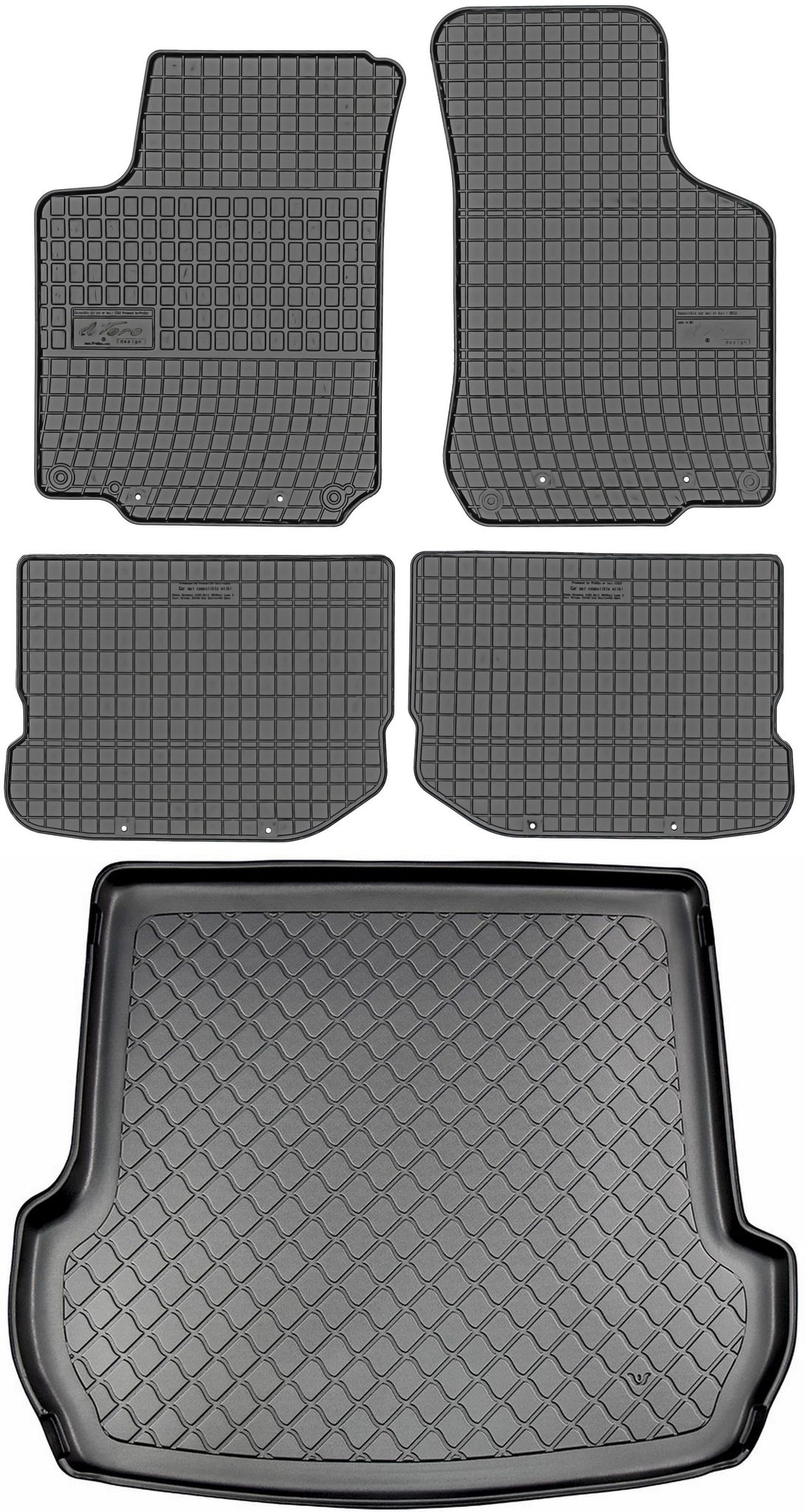 Volkswagen Golf Iv Kombi (1998–05.2007) – Set Aus Gummifußmatten Und Kofferraummatte