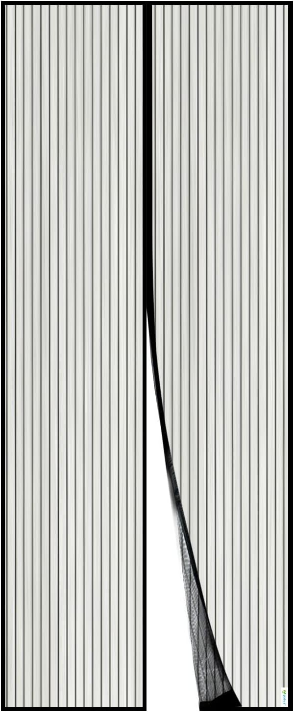 Moustiquaire Magnétique Pour Portes, Rideau Moustiquaire, Fermeture Magnétique De Haut En Bas Avec Fermeture Automatique, Garde L'Air Frais À L'Intérieur (90 X 210 Cm, Noir)
