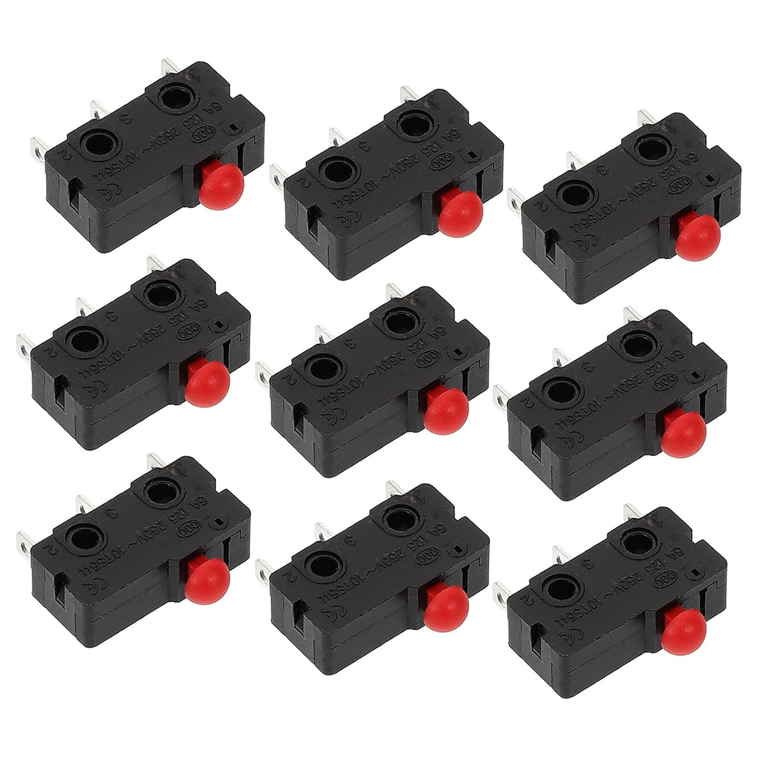 Micro-interrupteur Pour Interrupteur De Fin De Course Pour La Réparation De Téléviseurs Et D'Ordinateurs – Durabilité Et Stabilité Exceptionnelles – Pack De 10 En Noir (ppa) Pour Appareils Électroména