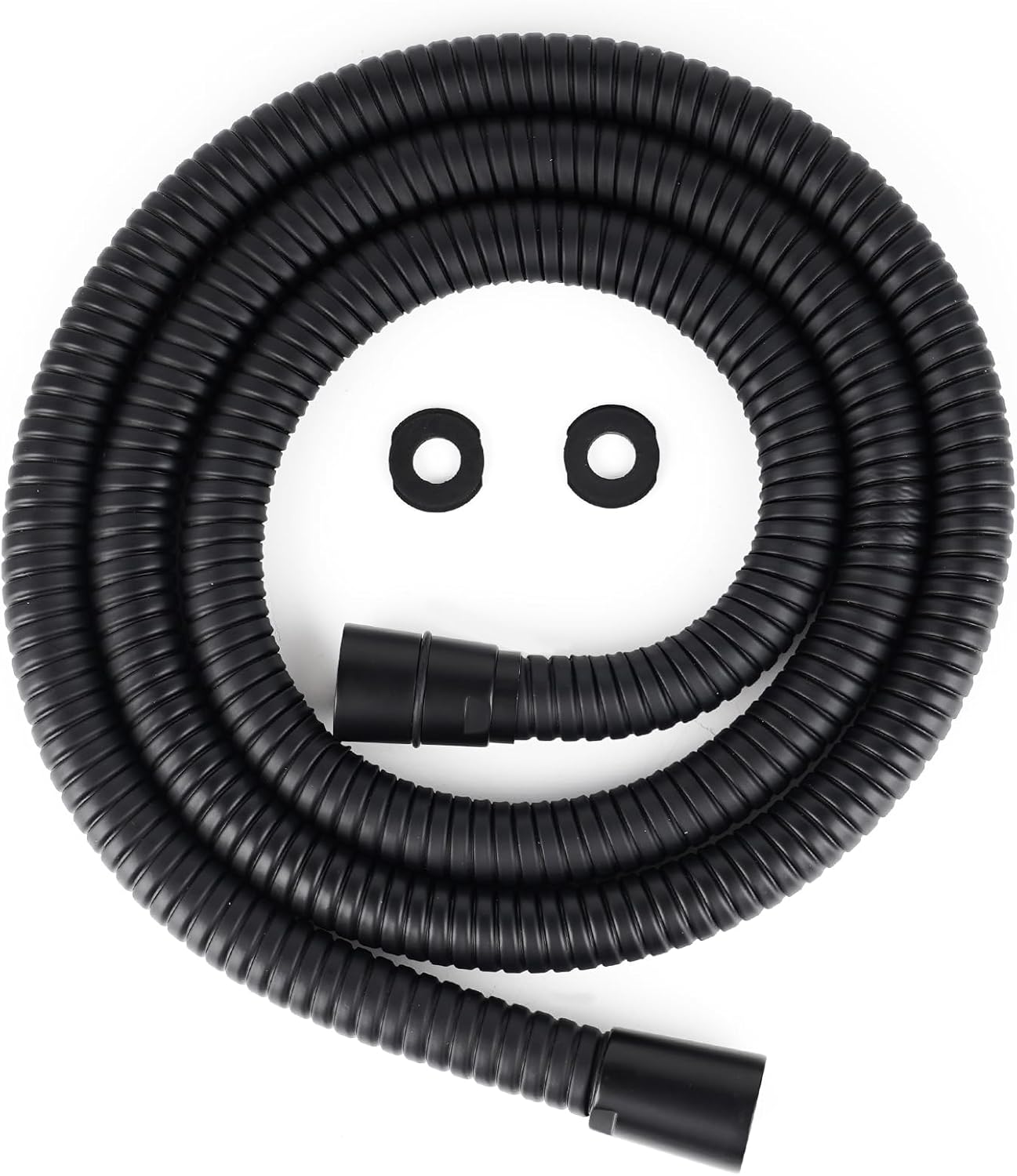Flexible De Douche Avec Grand Diamètre (16 Mm De Diamètre Extérieur / 10 Mm De Diamètre Intérieur), 1,5 M De Long – Flexible De Douche Pour Pression D'Eau Extrêmement Basse, Noir, Universel, Résistant