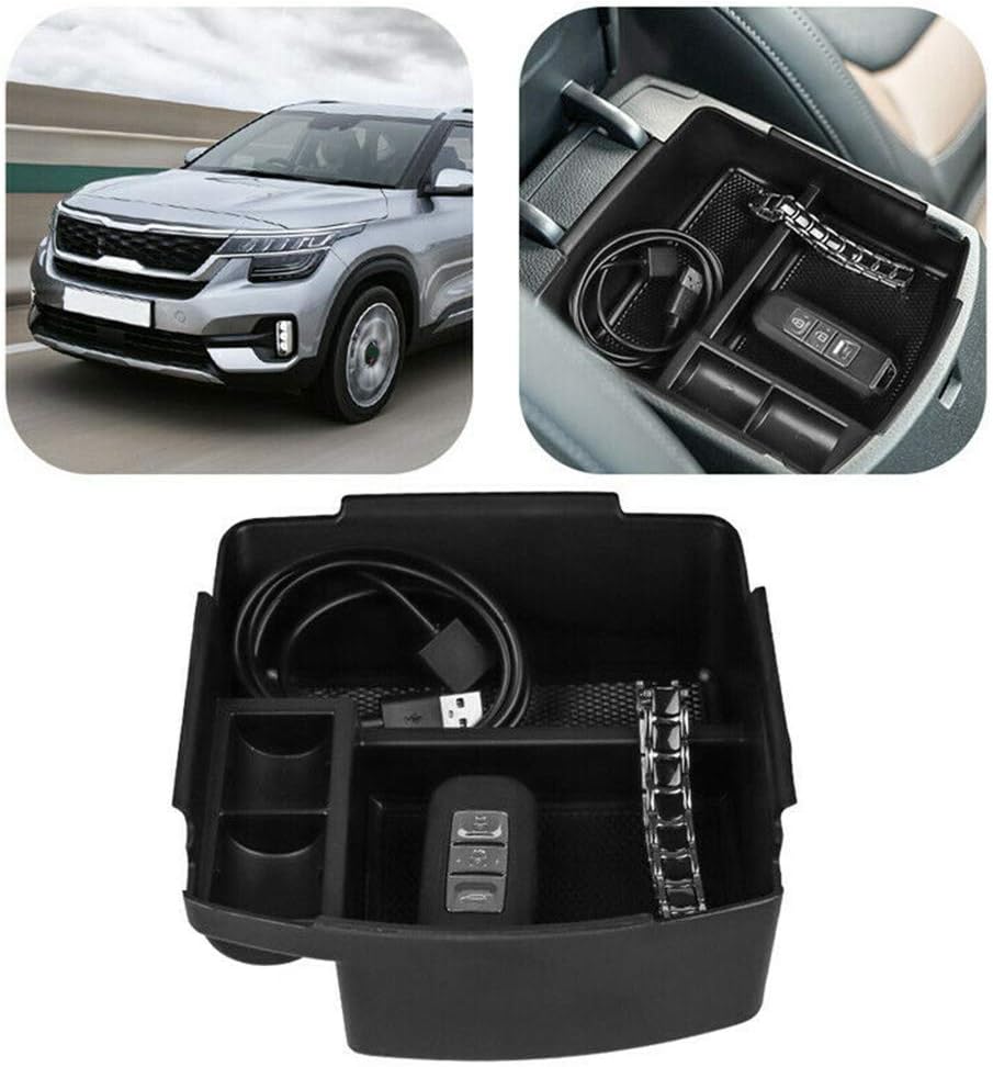 Compartiment De Rangement Pour La Console Centrale Du Kia Seltos (2020–2021), Noir