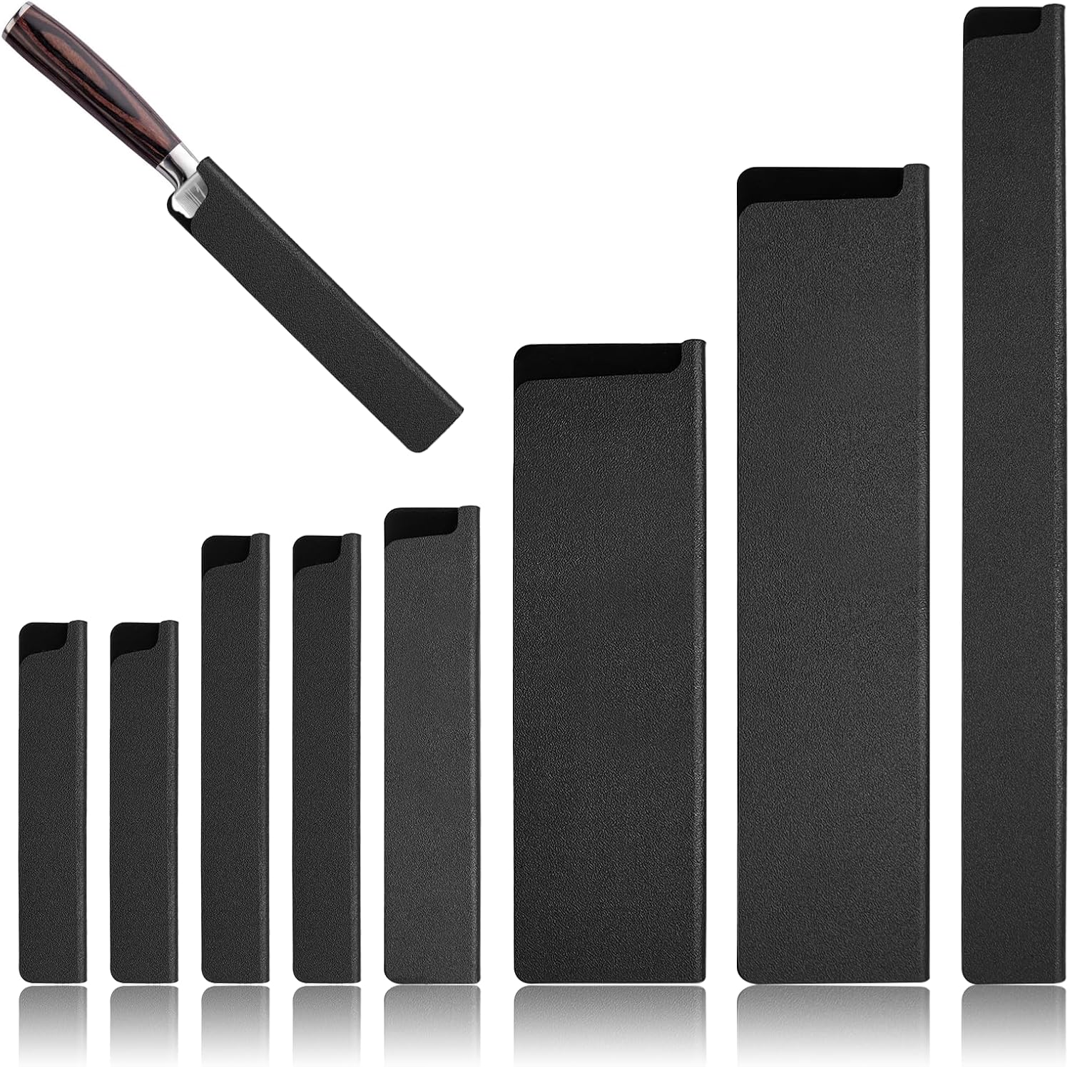 Set De Protection De Couteaux En Abs De 8 Pièces (noir) Ensemble De Protection De Lame Universel Housses De Protection En Abs Housses De Protection De Couteaux En 6 Tailles Différentes Pour Protéger L