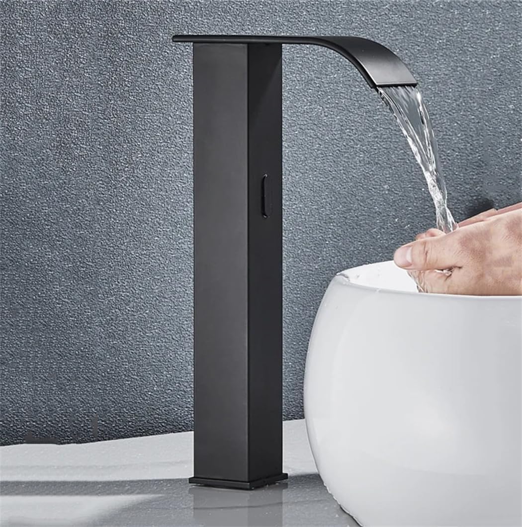 Mélangeur Pour Eau Chaude Et Froide, Capteur De Bain De Luxe, Fonction Cascade, Robinet Automatique Sans Contact, Bec Court Et Haut Pour Lavabo