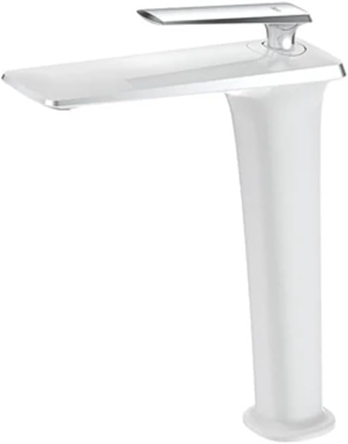 Robinet De Lavabo En Laiton Noir, Robinet D'Eau Chaude Et Froide Pour Salle De Bain, Robinet Surélevé Pour Wc Et Lavabo, Mélangeur En Or Blanc