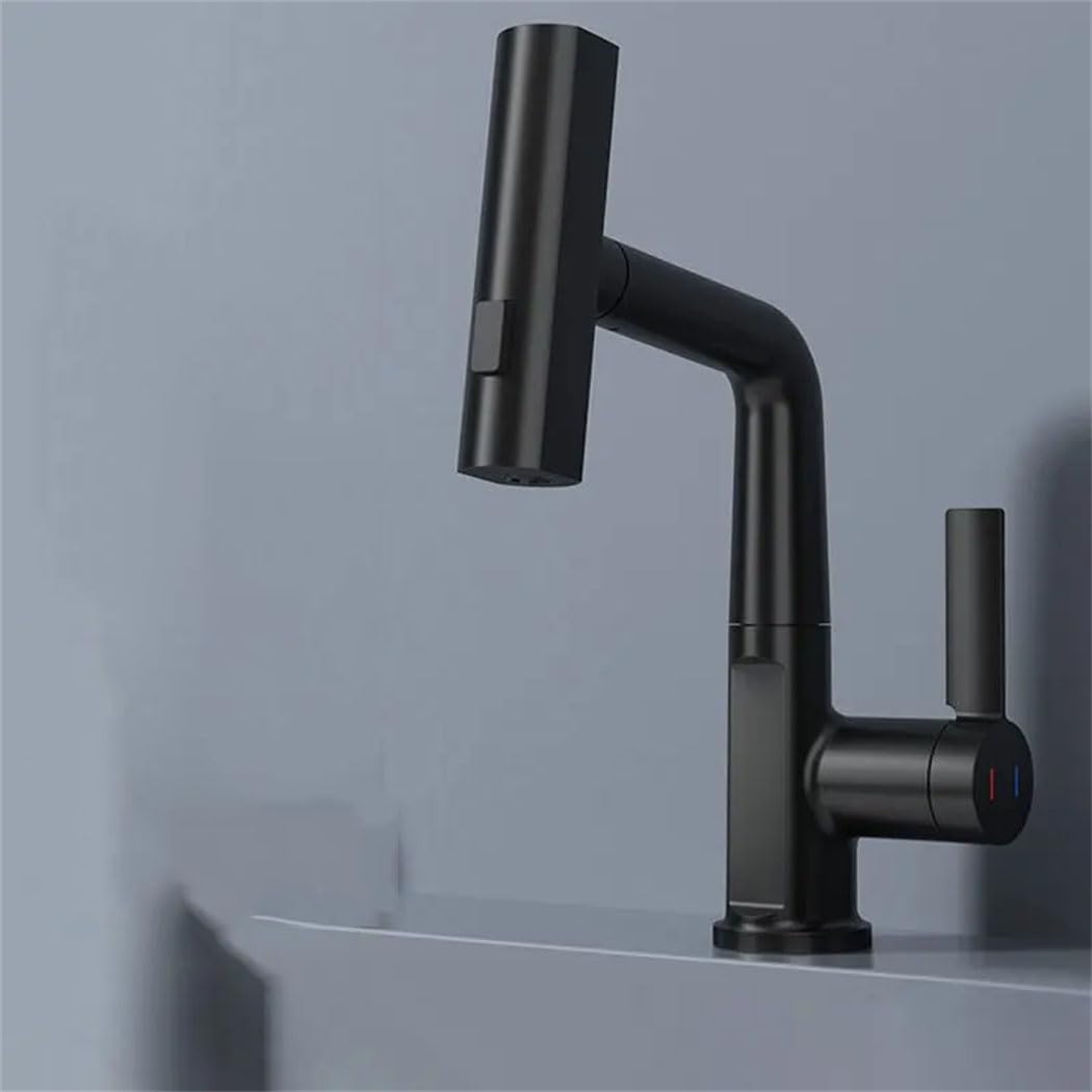 Robinet De Lavabo Numérique Avec Écran, Commande De Levier Intelligente, Régulation De La Température, Fonction Pivotante À 360°, 5 Buses De Pulvérisation, Fonction D'Économie D'Eau, Robinet De Lavabo