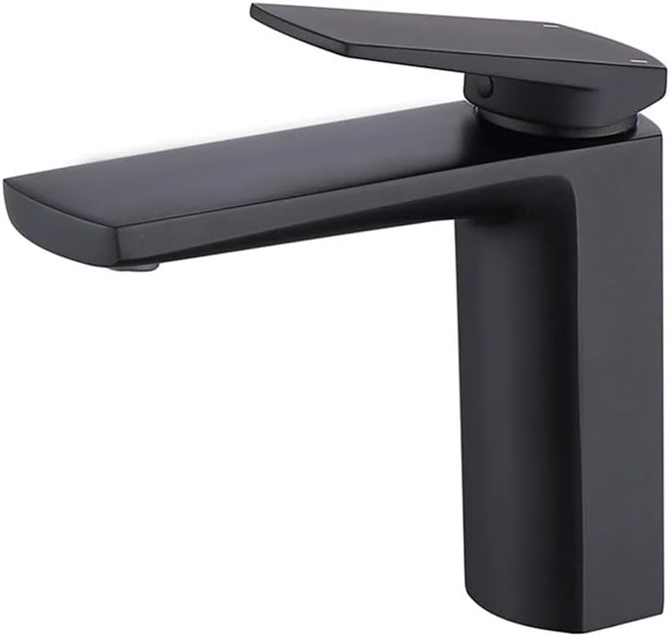 Robinet De Salle De Bain Luxueux, Mélangeur De Lavabo, Robinet De Lavabo Gourmet, Robinet D'Eau Chaude Et Froide En Laiton Noir Chromé Brossé