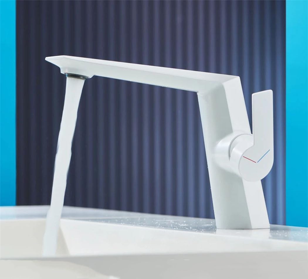 Robinet De Lavabo Noir, Robinet De Salle De Bain, Mélangeur À Levier Unique, Robinetterie De Lavabo, Mélangeur Eau Chaude-froide, Robinet Avec Bras De Sortie