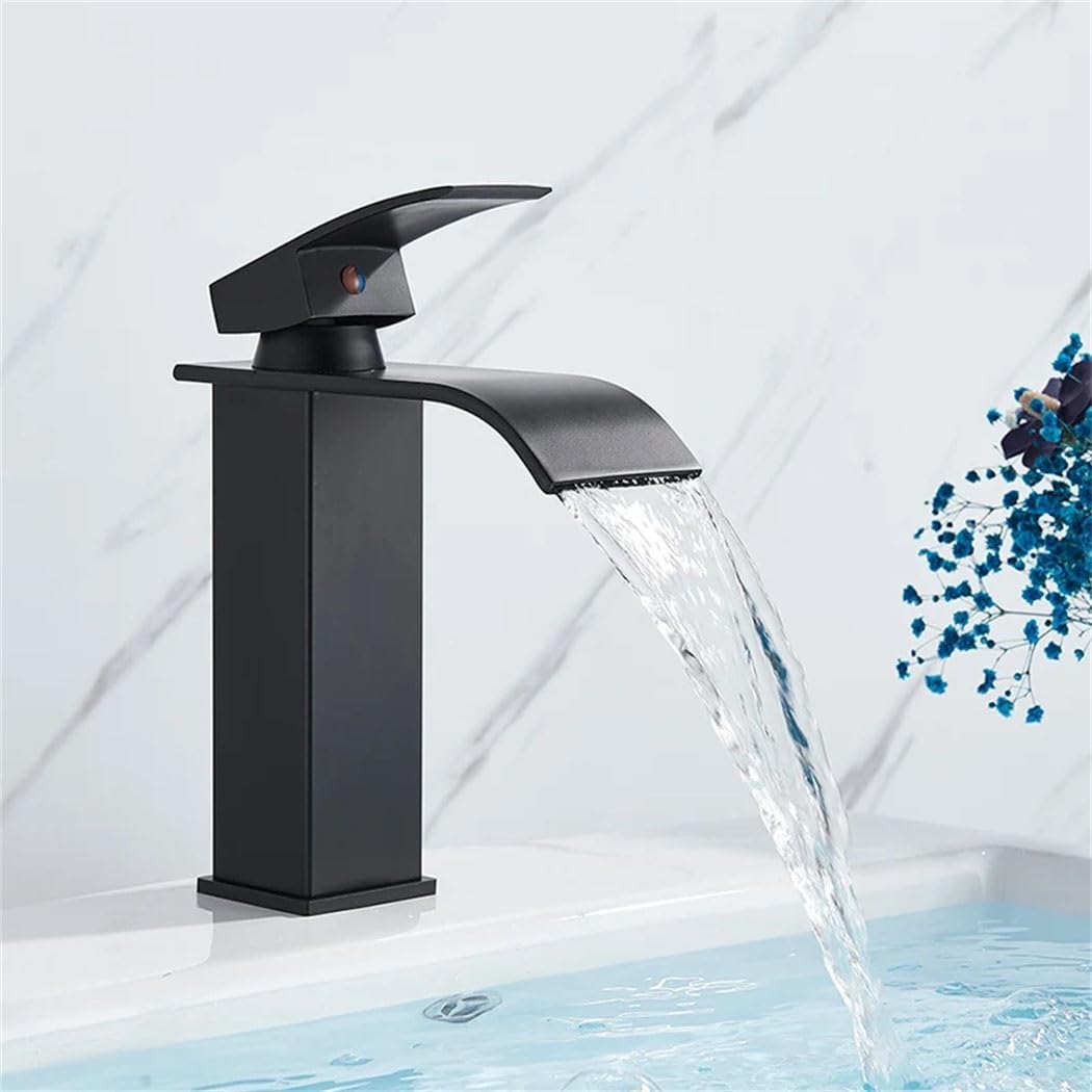 Robinet De Lavabo Cascade, Robinet De Salle De Bain En Laiton, Mélangeur Pour Eau Chaude Et Froide, Robinet De Lavabo, Robinet De Lavabo Surélevé