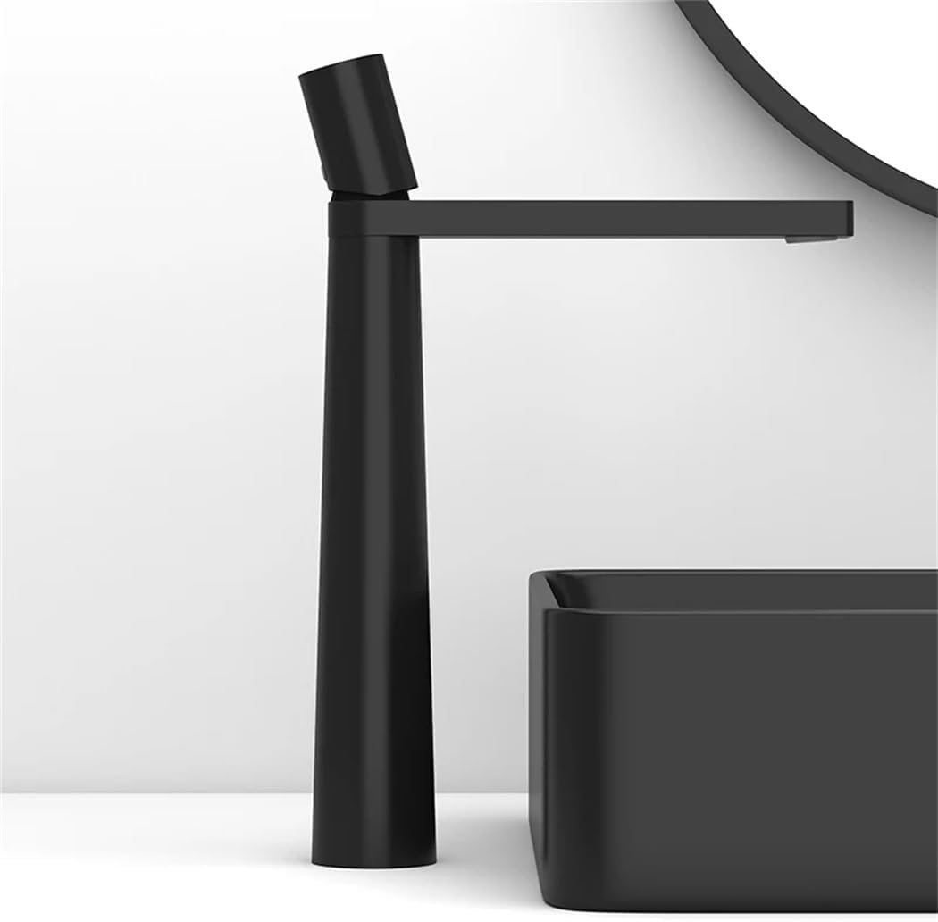 Robinet De Lavabo En Laiton, Robinet De Lavabo, Robinet De Lavabo Noir, Robinet De Lavabo À Levier Unique, Robinet De Lavabo Chromé Pour Eau Chaude Et Froide.