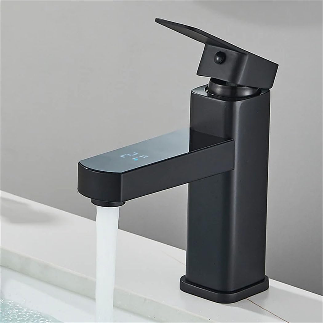 Affichage Numérique De La Température Led Pour Mélangeurs, Robinets De Salle De Bain, Robinets De Lavabo, Robinets Intelligents Montés Sur Le Plan De Travail Pour Eau Chaude Et Froide