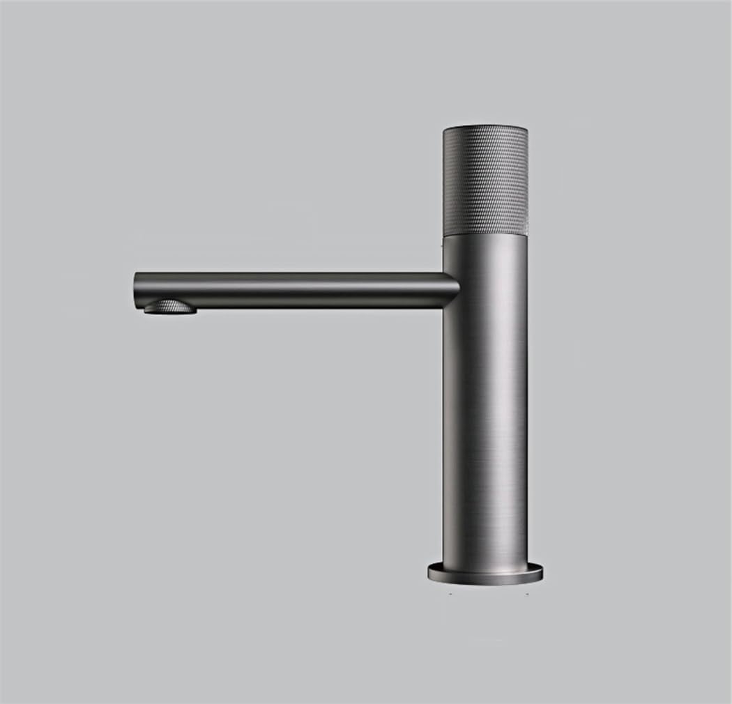 Robinet De Salle De Bain En Laiton Noir, Lavabo Rond Avec Évier Sous Robinet D'Eau Chaude Et Froide (hôtel)