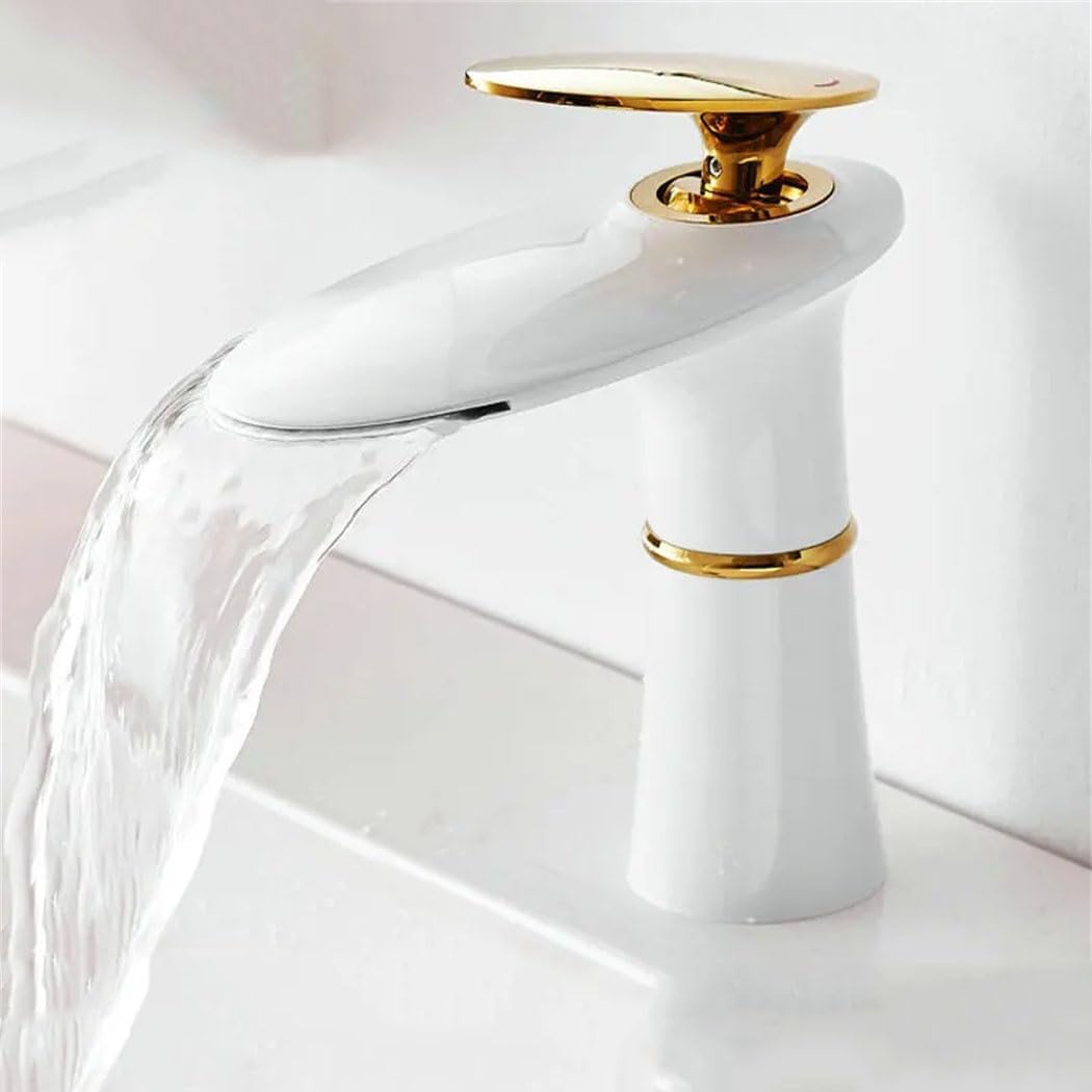 Robinet De Lavabo En Cascade, Mélangeur D'Eau Chaude Et Froide, Robinet De Cuisine En Laiton Noir, Robinet Haut Pour Salle De Bain, Articles Ménagers
