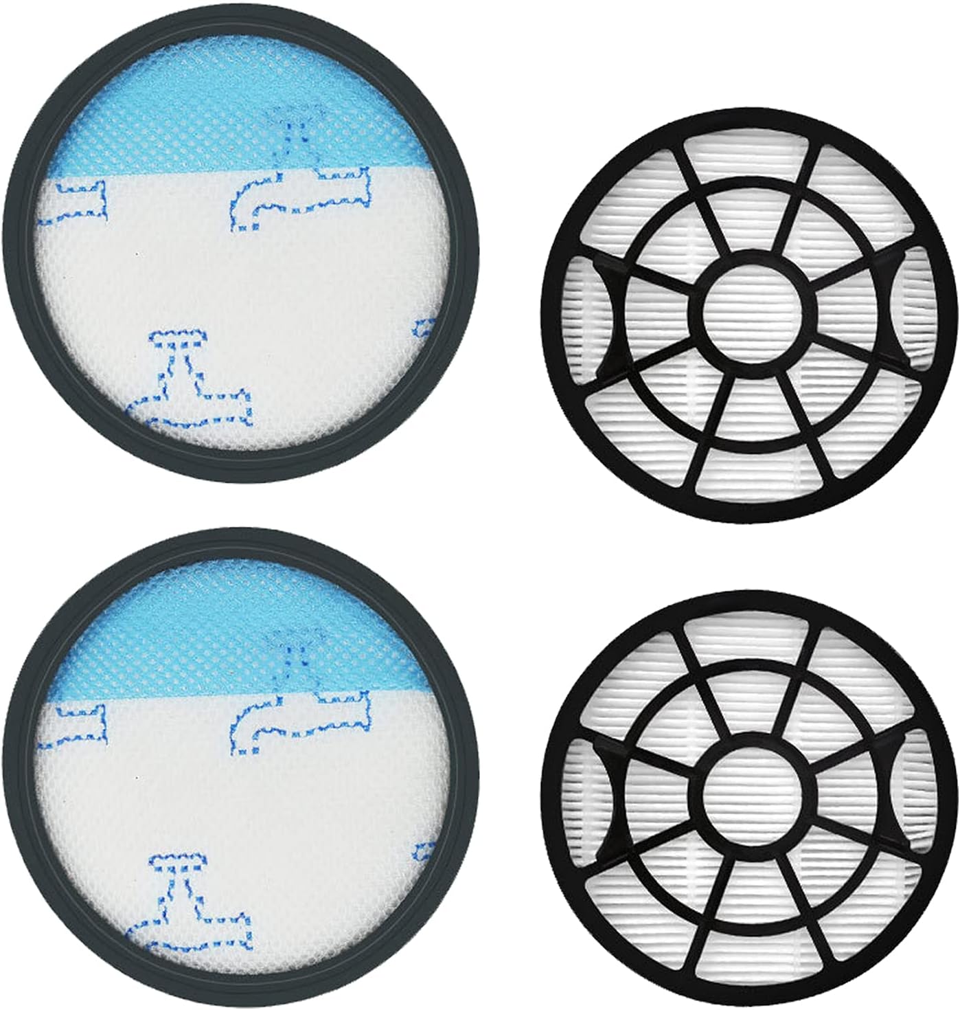 Lot De 4 Filtres Hepa Pour Aspirateurs Rowenta Ro2910ea, Ro2913ea, Ro2915ea, Ro2932ea, Ro2933ea, Ro2957ea, Ro2981ea Swift Power Cyclonic, Remplace Zr904301. Accessoires De Rechange Pour Filtres D'Aspi