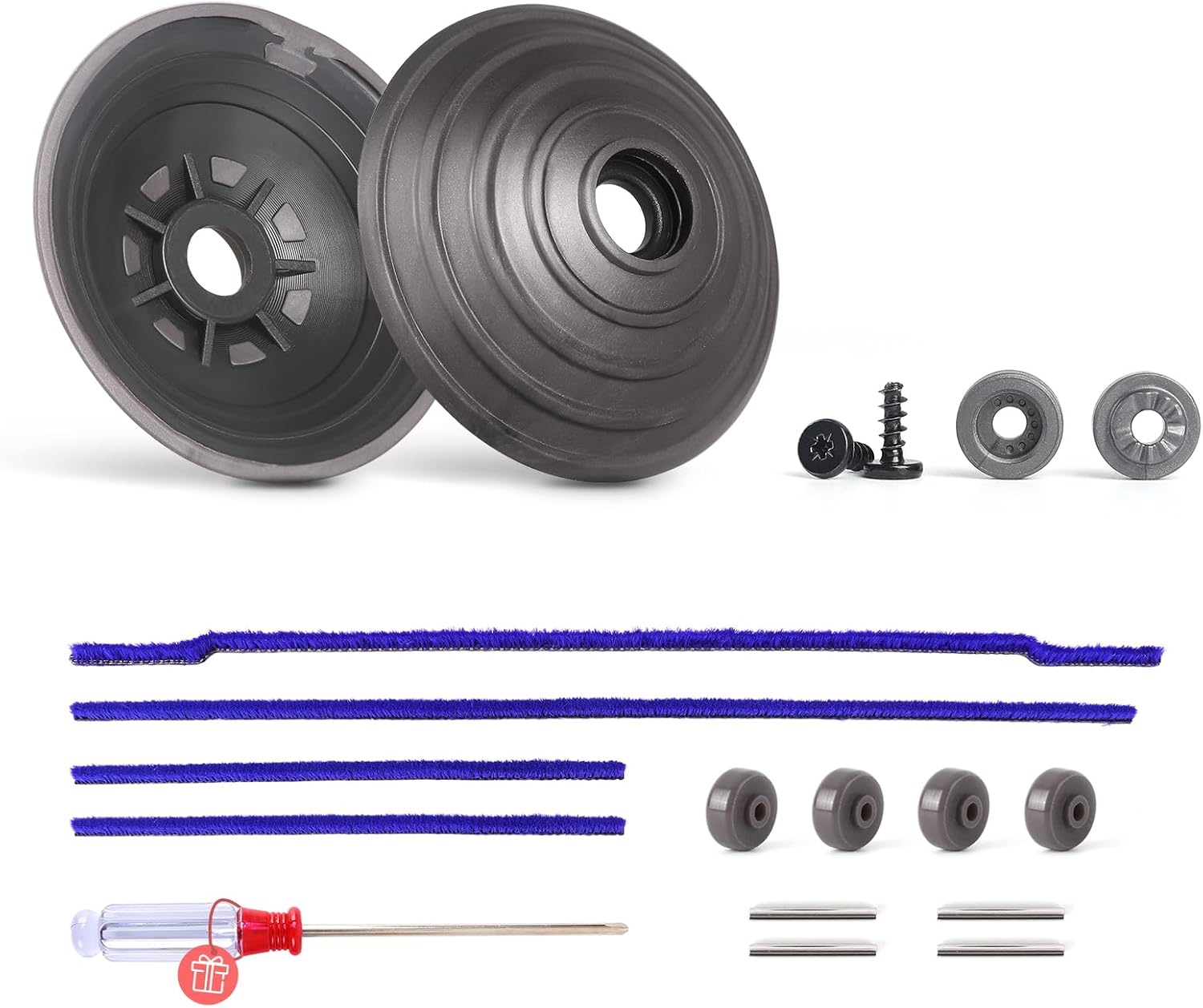 Roues Souples En Peluche V-ball 966817-01 + Roues De Rechange Pour Aspirateurs Dyson V6-v11, Tête De Nettoyage À Entraînement Direct 35-50 W Avec Axes