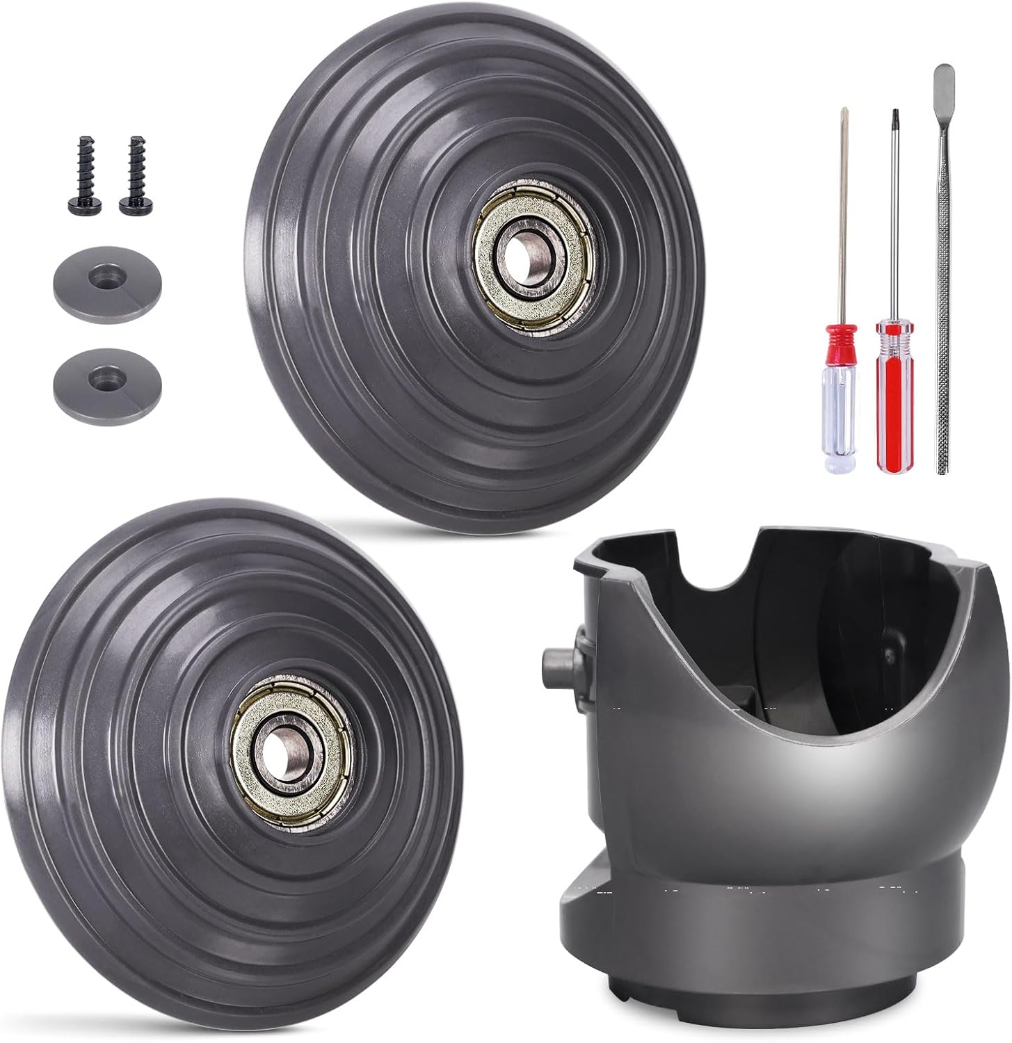 Roue À Billes Améliorée + Connecteur De Brosse Haute Performance, Compatible Avec Dyson Outsize/v10/v11/v15/xl – Pièces De Rechange Pour La Brosse De L'Aspirateur Sans Fil (100 W) Et Accessoires