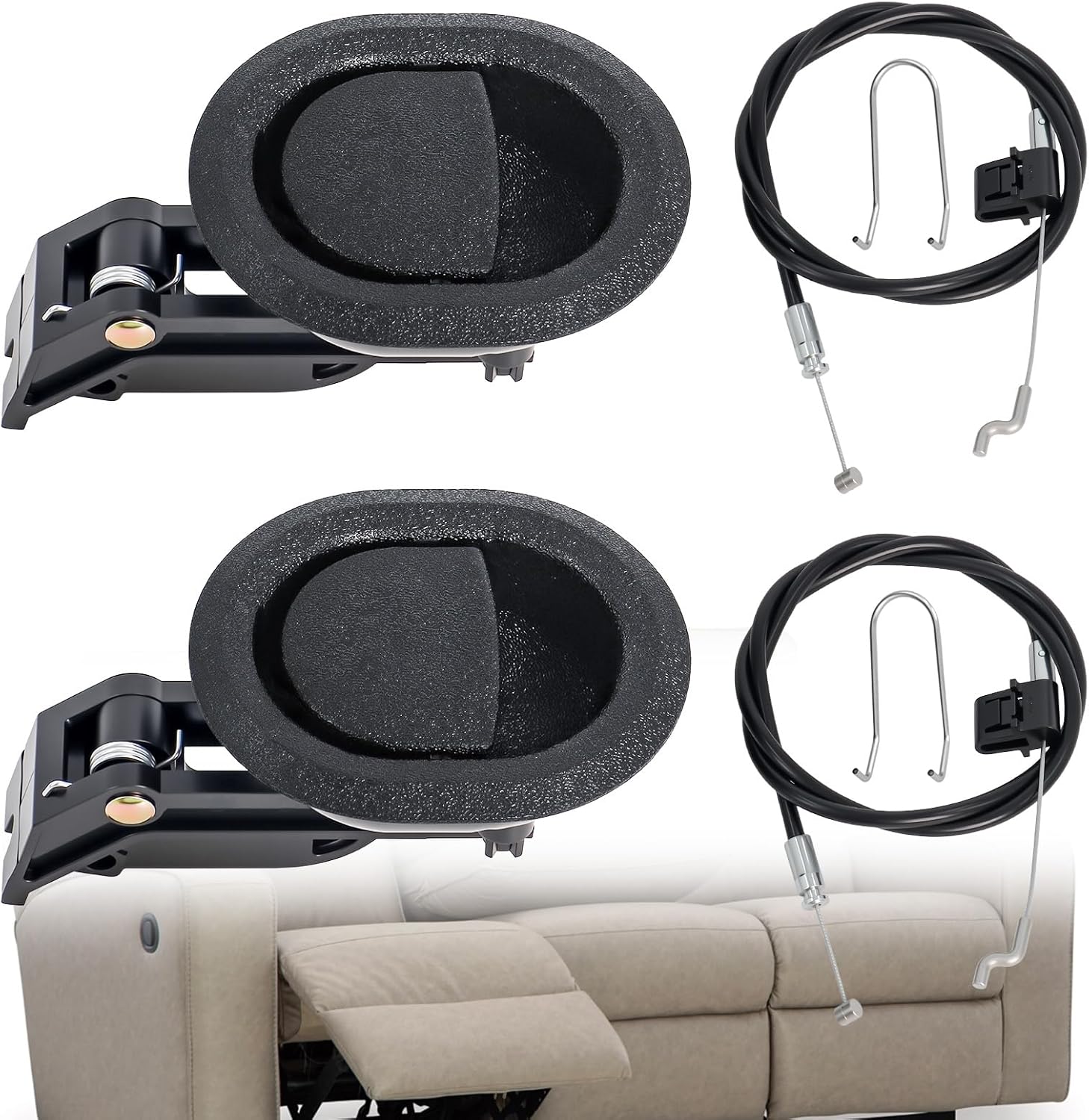 Levier De Fauteuil Inclinable Avec Câble, Levier De Rechange Pour Fauteuils Inclinables Et Canapés (2 Pièces)