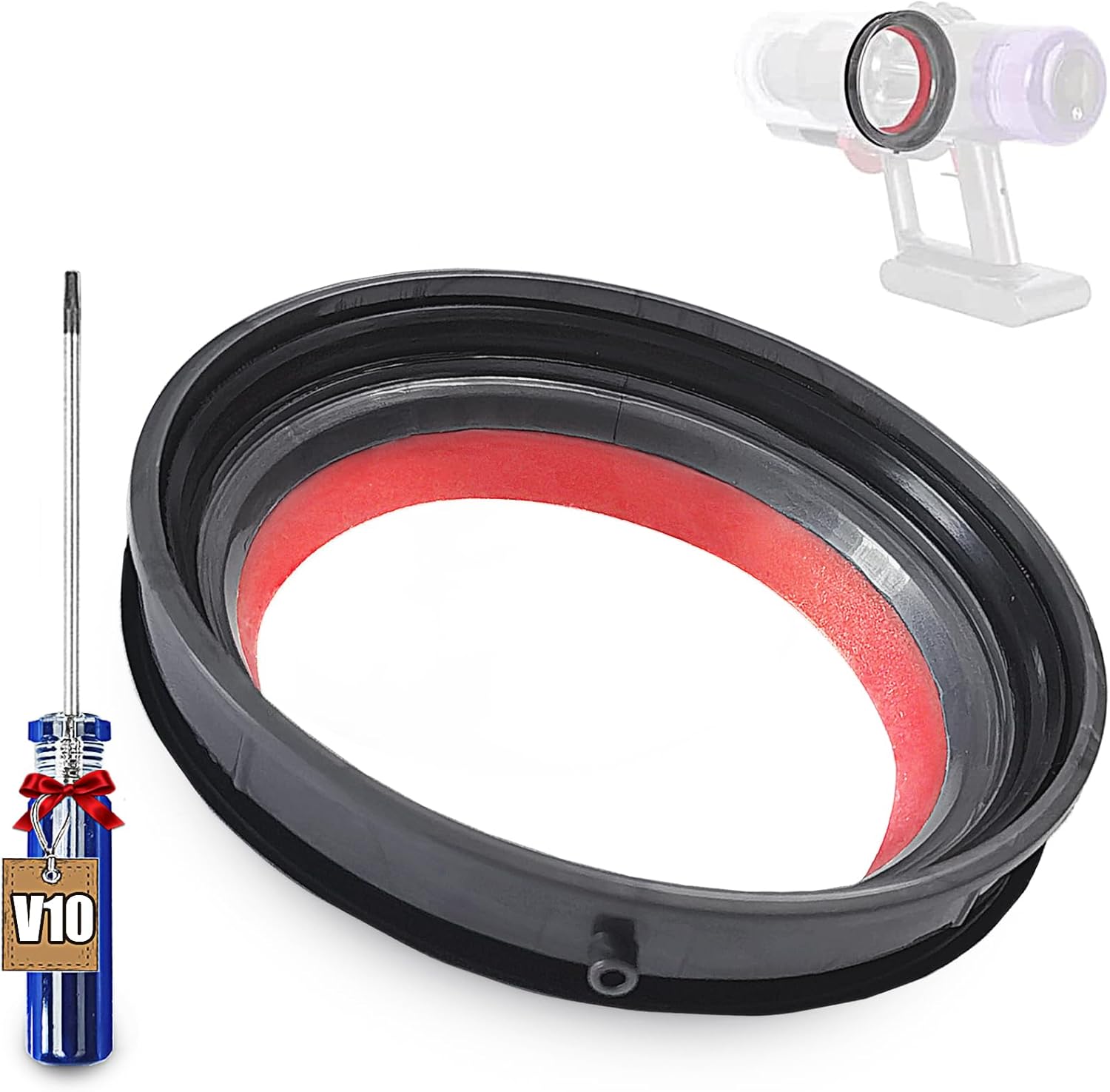 Joint D'Étanchéité Fixe Pour Aspirateurs Dyson V10, Sv12, Sv13 Et Sv27, Pièce De Rechange, Bac À Poussière Fixe Avec Tournevis Torx