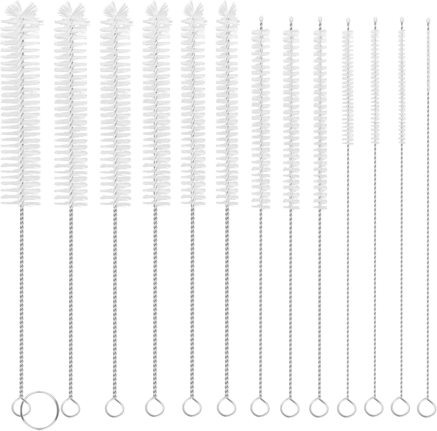 Ensemble De 13 Brosses À Bouteilles Pour Bébés Longues, Brosse De Nettoyage Pour Pailles, Nettoyeur De Tuyaux, Brosse Fine Pour Tuyaux À Lait, Brosse Multifonction Pour Théières, Embouts, Pailles, Min