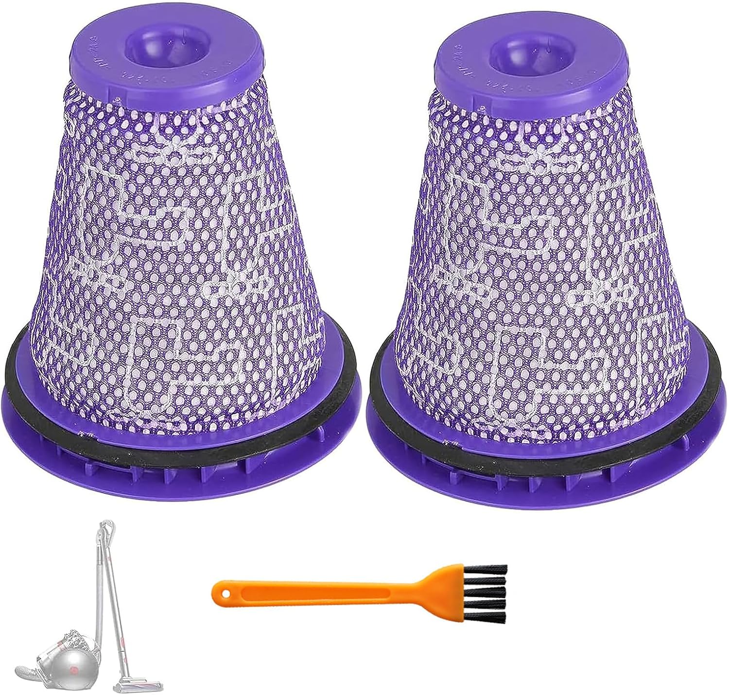 Préfiltre De Rechange Pour Aspirateurs Dyson Big Ball Cy18, Cy22, Cy23, Cy24, Cy25, Cy26, Cy27, Cy28, Dy75, Dy77, Dy78, Dc77, Dc78 2 Filtres Et 1 Brosse De Nettoyage Inclus.