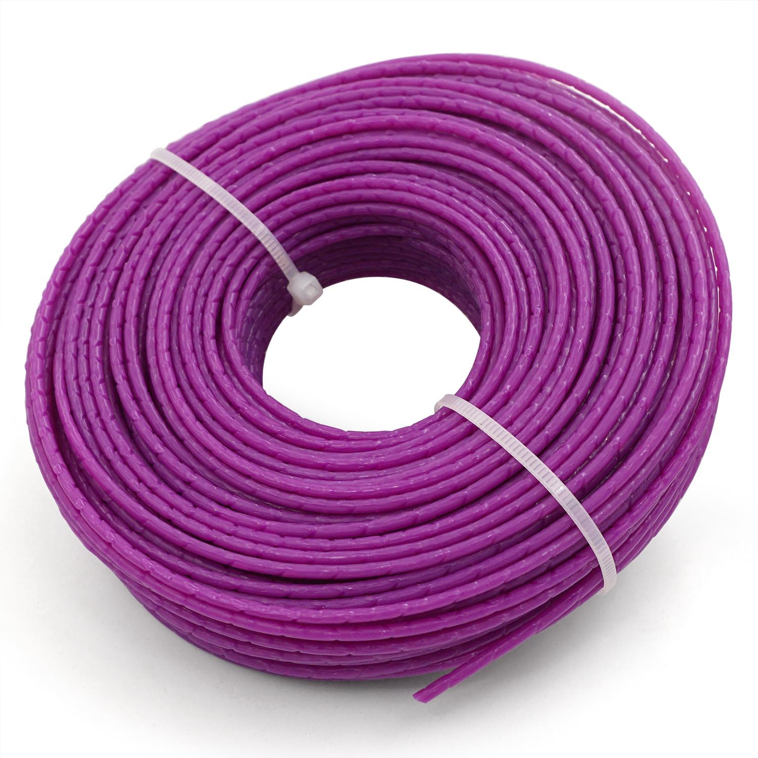 Fil De Coupe Robuste, Fil De Coupe-bordures En Nylon Avec Encoches En Relief, Fil Coupe-mauvaises Herbes, 2,4 Mm (0,095 Po) X 50 M (164 Pi)