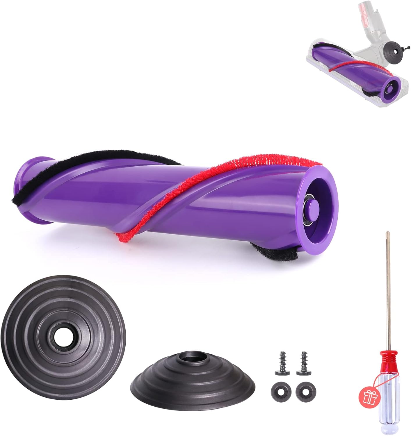 Roue À Billes Et Brosse Rotative Compatibles Avec Les Têtes De Moteur D'Aspirateur Dyson V8 Sv10 (pour Entraînement À 4 Pôles)