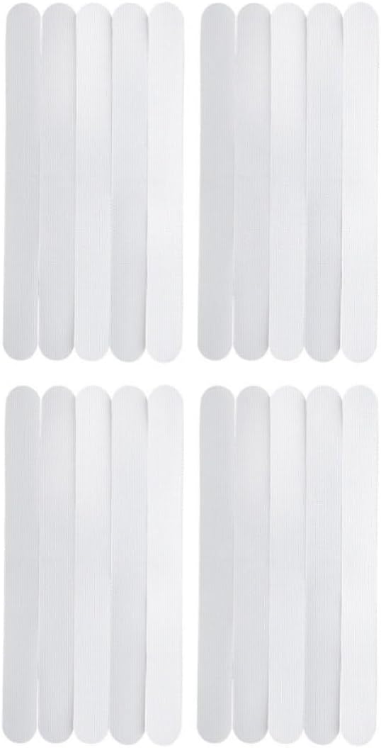 Ensemble De 4 Bandes Adhésives Blanches En Pvc, Antidérapantes, Imperméables Et Amovibles Sans Résidu, Pour Surfaces Glissantes De Salle De Bain