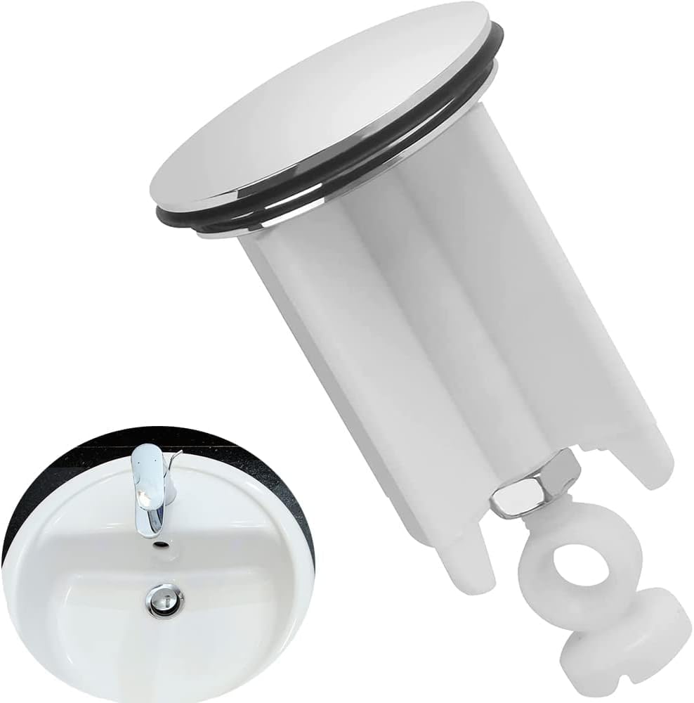 Bouchon De Drainage Universel Pour Évier – Bouchon De Drainage Réglable En Laiton Chromé – Convient Pour Les Éviers De Cuisine Et De Salle De Bain – Bouchon De Drainage Très Résistant – Système D'Étan