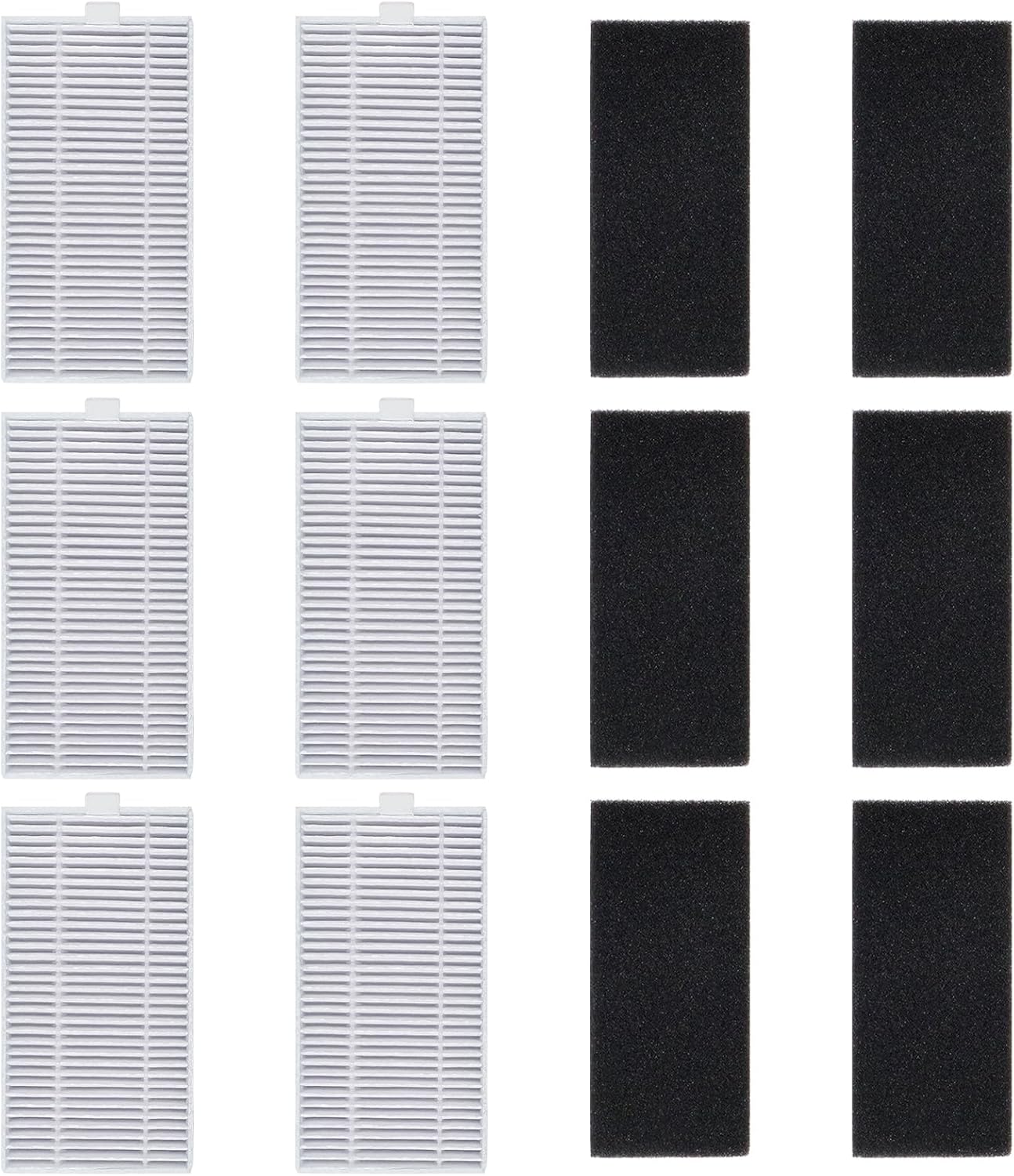 Ensemble De 6 Filtres De Rechange Pour Aspirateurs Lefant M2/m2s/m2 Pro/m2s Pro/m2 Plus, Filtration Réutilisable Et Haute Performance, Filtre Pour Bac À Poussière