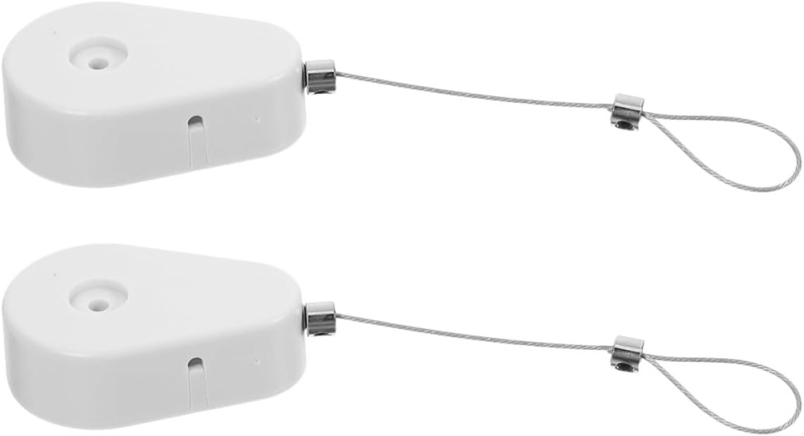 Verrouillage De Câble Rétractable Antivol En Acier Et Plastique, Blanc, Avec Rangement Automatique, Pour Télécommande Et Bureau