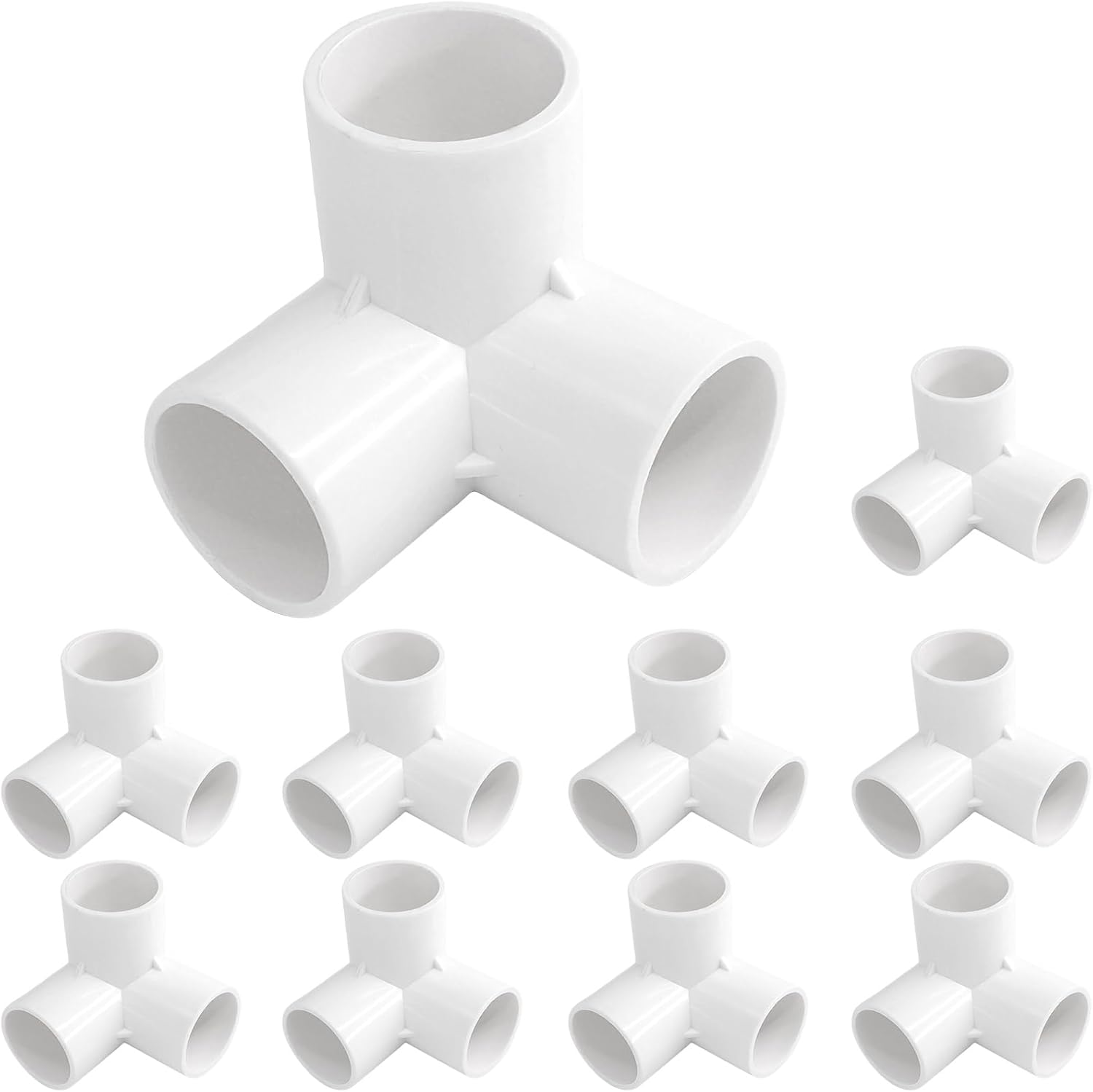 Emballage De 10 Raccords Pvc À 3 Voies (32 Mm) Pour Serres Et Meubles