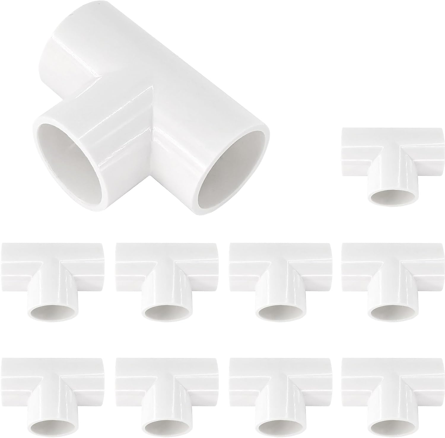 Paquet De 10 Connecteurs Pvc Robustes Pour Montage De Meubles À 3 Voies, 20 Mm