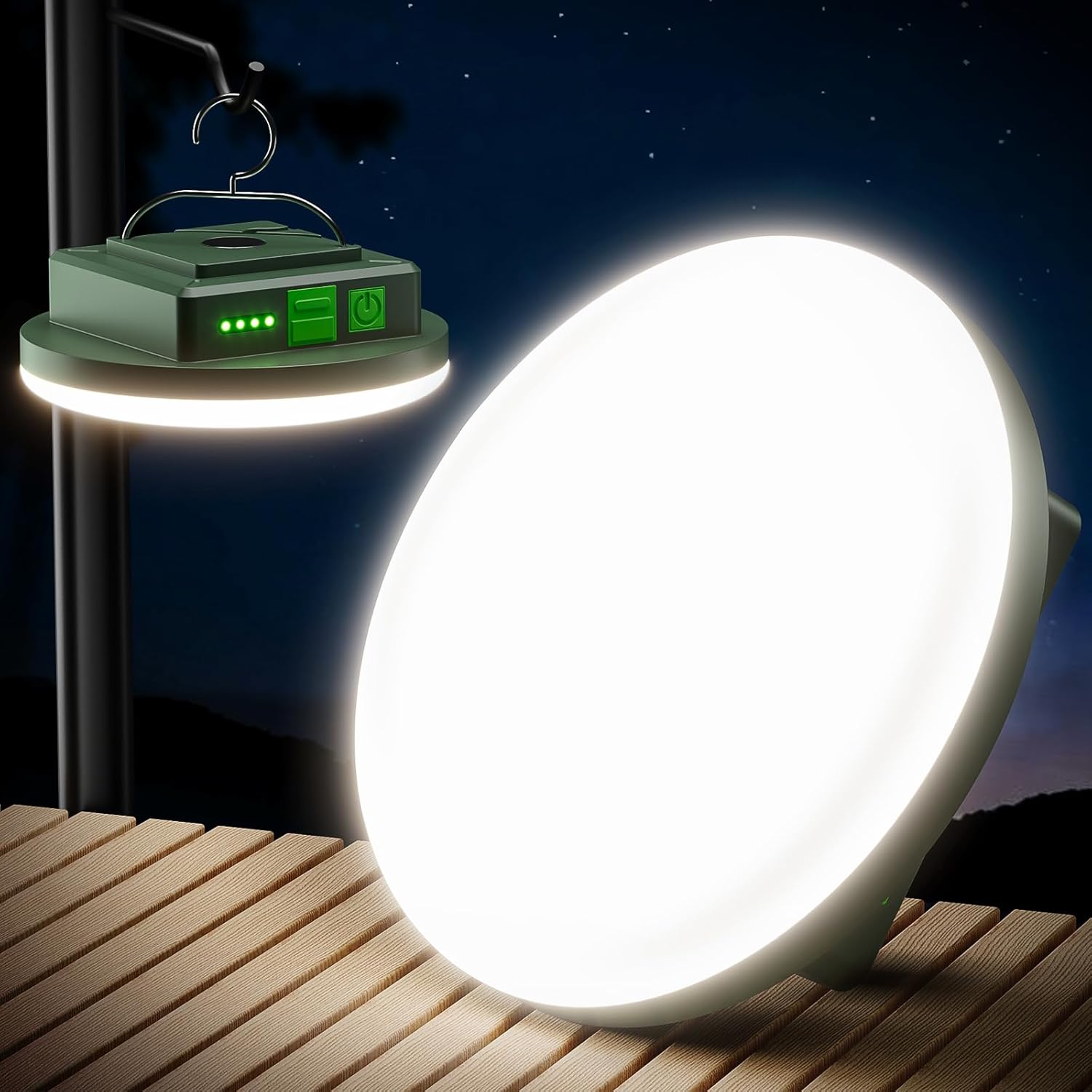 Lampe De Camping 12000 Mah, 4000 Lumens Ultra Lumineuse, Lampe De Camping Rechargeable Extérieure Avec 4 Modes Et Support Magnétique, Lanterne De Camping Étanche Ipx5 Pour Tentes, Pannes De Courant, R