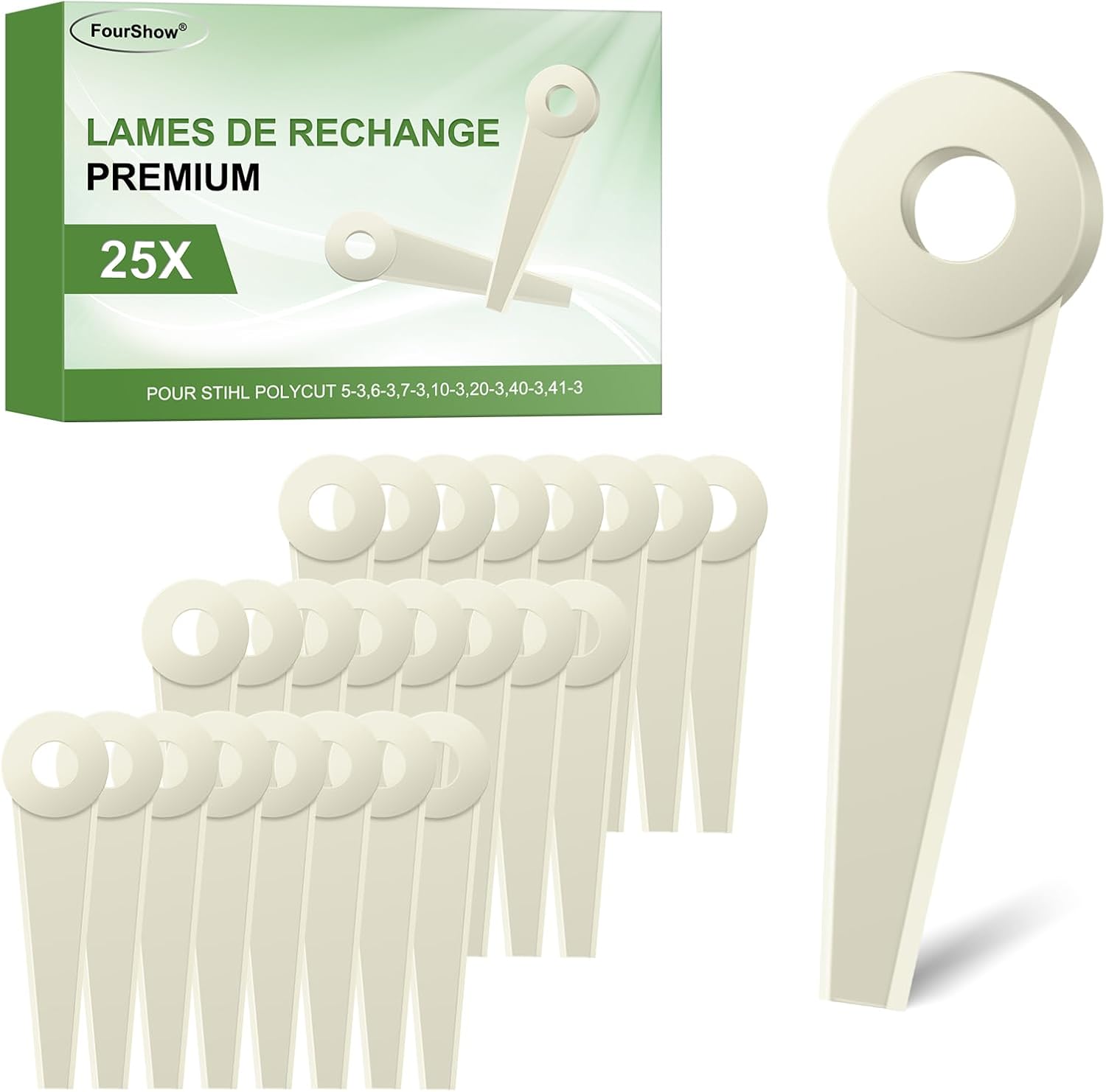 25 Lames De Rechange Pour Coupe-bordures Stihl Polycut 5-3, 6-3, 7-3, 10-3, 20-3, 40-3, 41-3