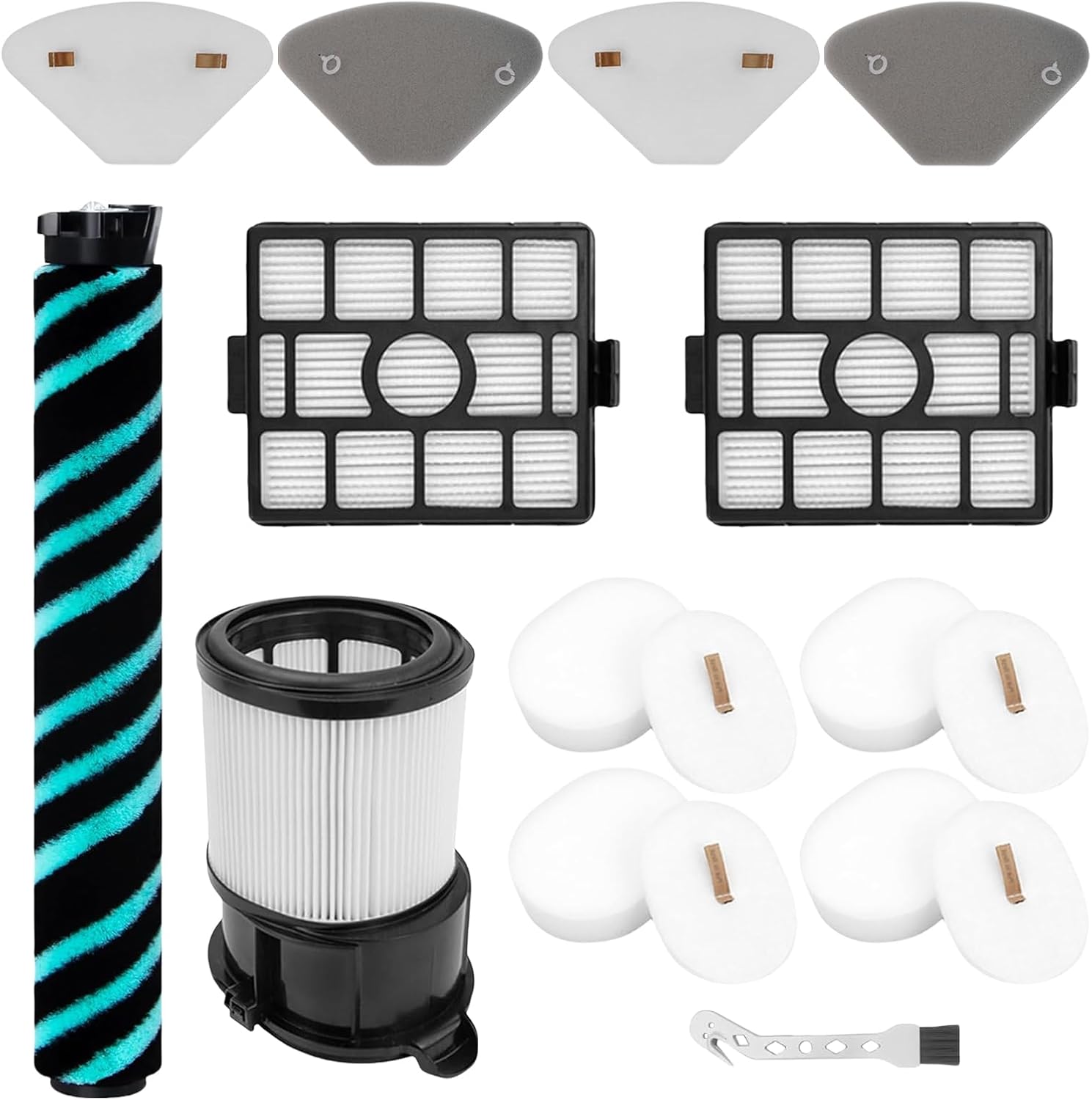 Accessoires, Brosse Et Filtre Pour Aspirateur Sans Fil Shark Powerdetect Ip3251eut Ip3251c Ip3251 Ip3252 Duoclean Anti Hair Wrap Plus - Pièces De Rechange (12 Pièces)