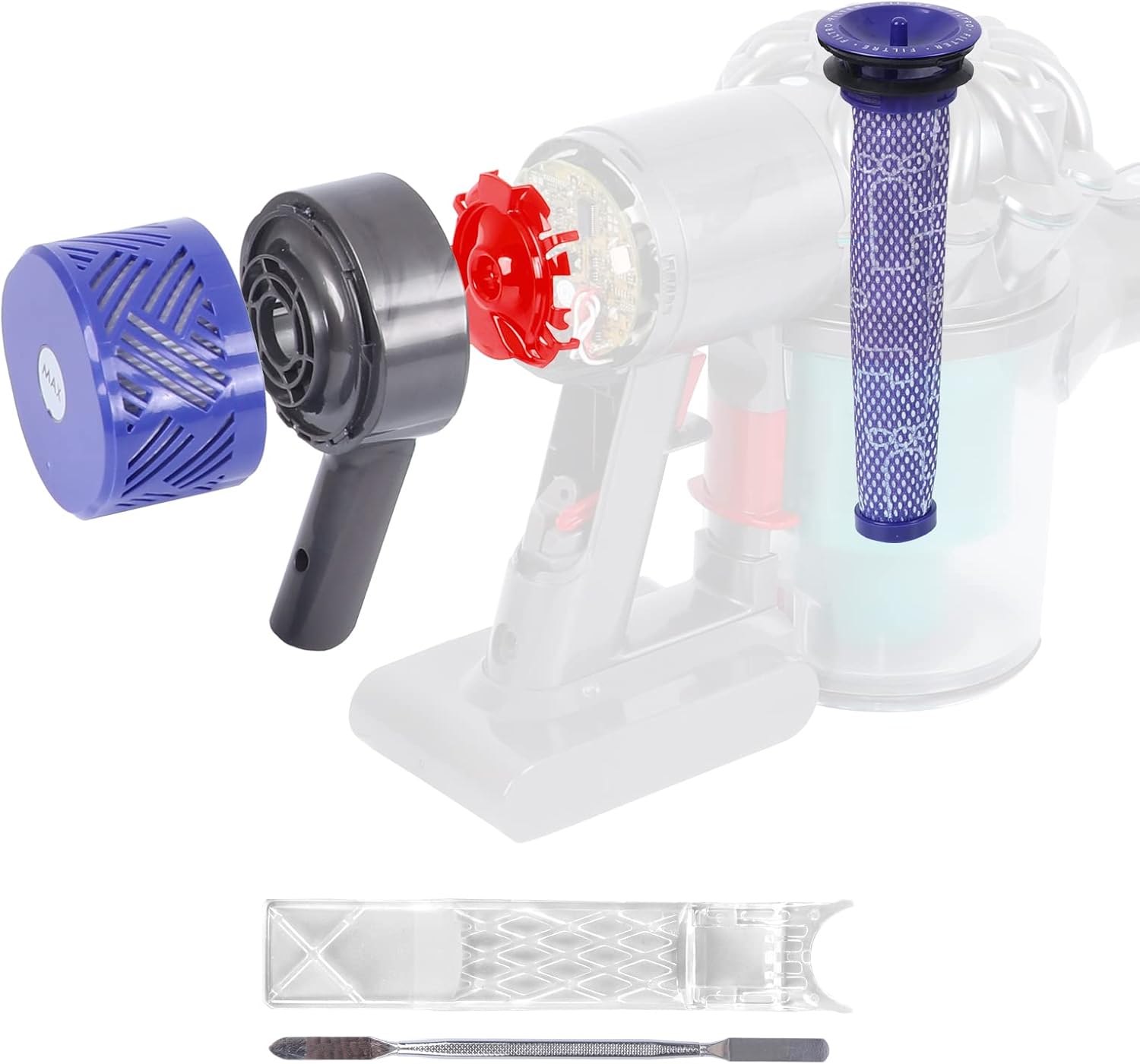 Filtre Moteur Arrière Et Pré/post-filtre Compatibles Avec Les Modèles Dyson V6, Dc58, Dc59, Dc62, Dc72, Dc74, Sv03, Sv04, Sv05, Sv06, Sv07, Sv08 Et Sv09.