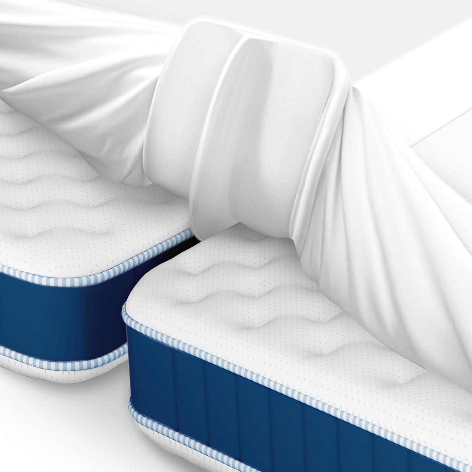Pont De Lit Avec Drap-housse Pour Lits Simples À King Size, 200 X 200 Cm, Connecteur De Matelas 2 En 1, Sert Également De Passe-matelas Pour Lits Doubles, Convient Aux Couples Et Aux Familles.