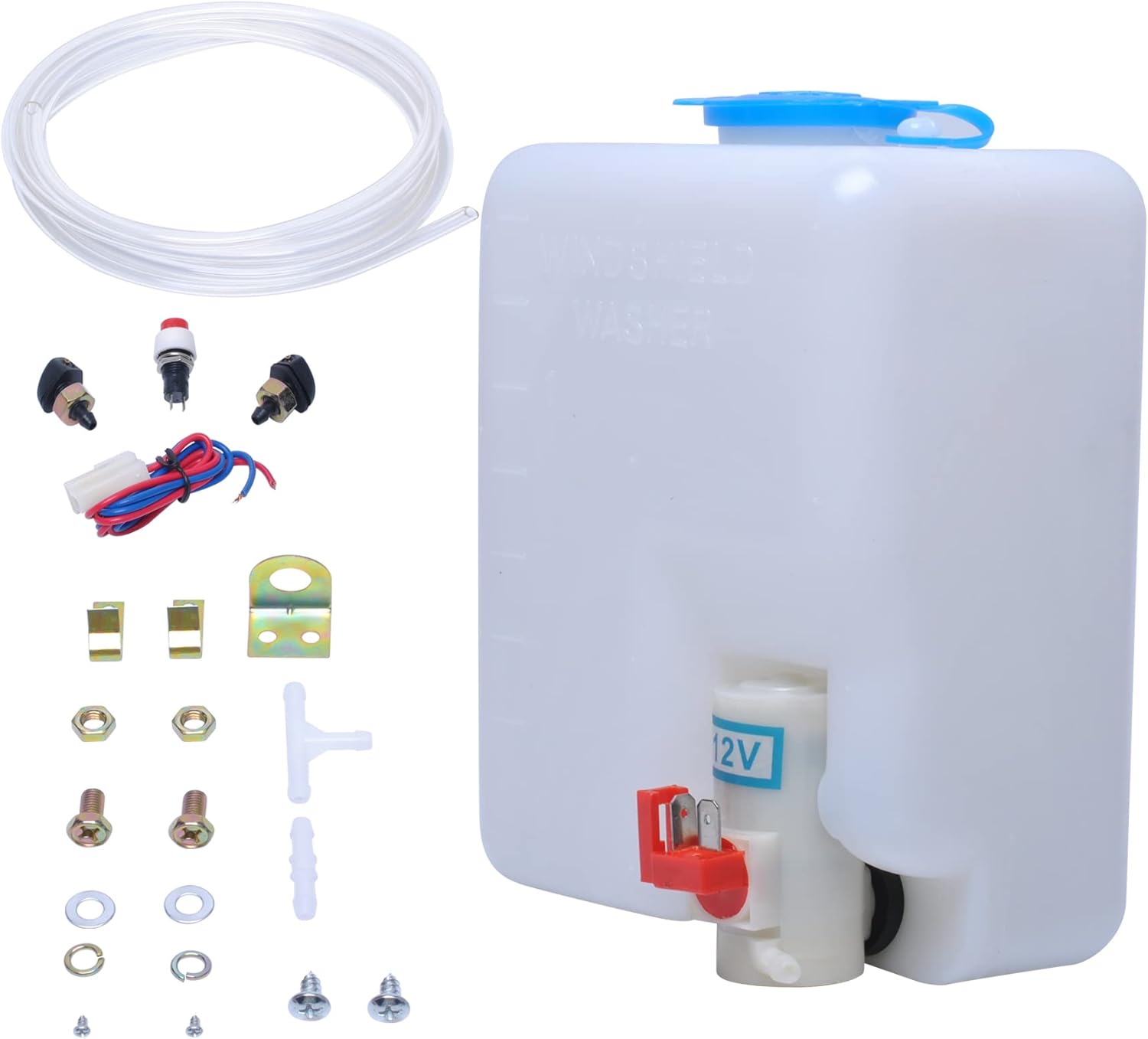 Pompe De Lave-glace Universelle 12 V Avec Interrupteur À Bouton-poussoir Jet 160186, Ensemble Réservoir De Lave-glace Universel De