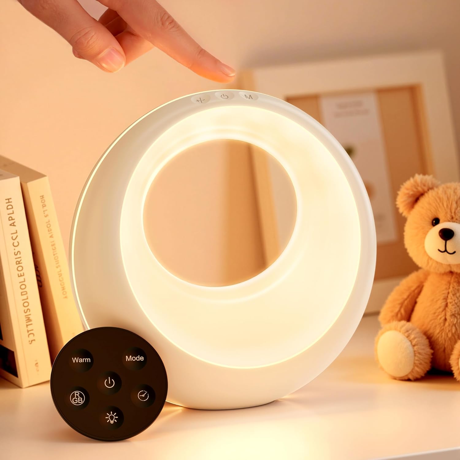 Lampe De Chevet, Lumière Douce, Lampe De Nuit Led Tactile Avec 13 Couleurs Rgb, Rechargeable Par Usb, Télécommande Sans Fil – Idéale Pour Les Chambres D'Enfants, Les Salons Et Le Camping