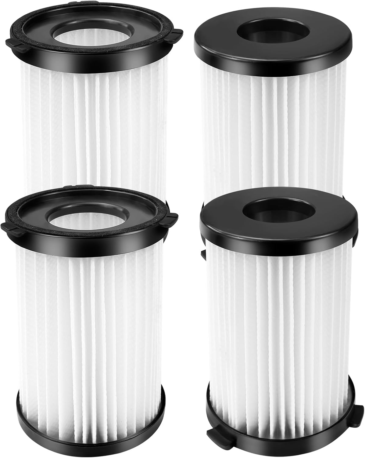 Lot De 4 Filtres Pour Aspirateurs Sans Fil (clatronic Bs 1306n, Bs 1948 Cb), Aspirateurs Filaires (moosoo D600/d601), Iwoly V600, Goodmans 356277