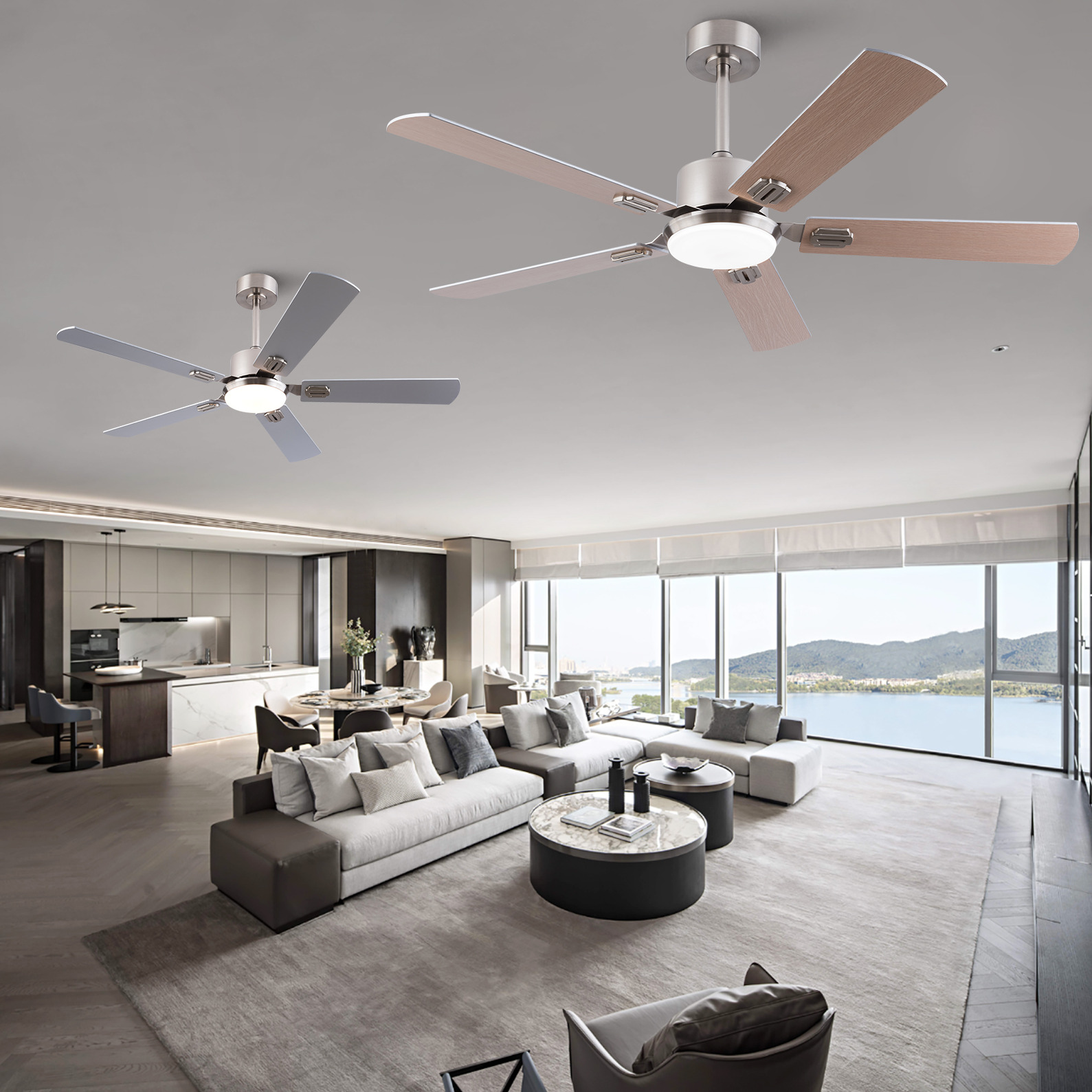 Deckenventilator Mit Licht, Dimmbar, Fernbedienung Okmyhome