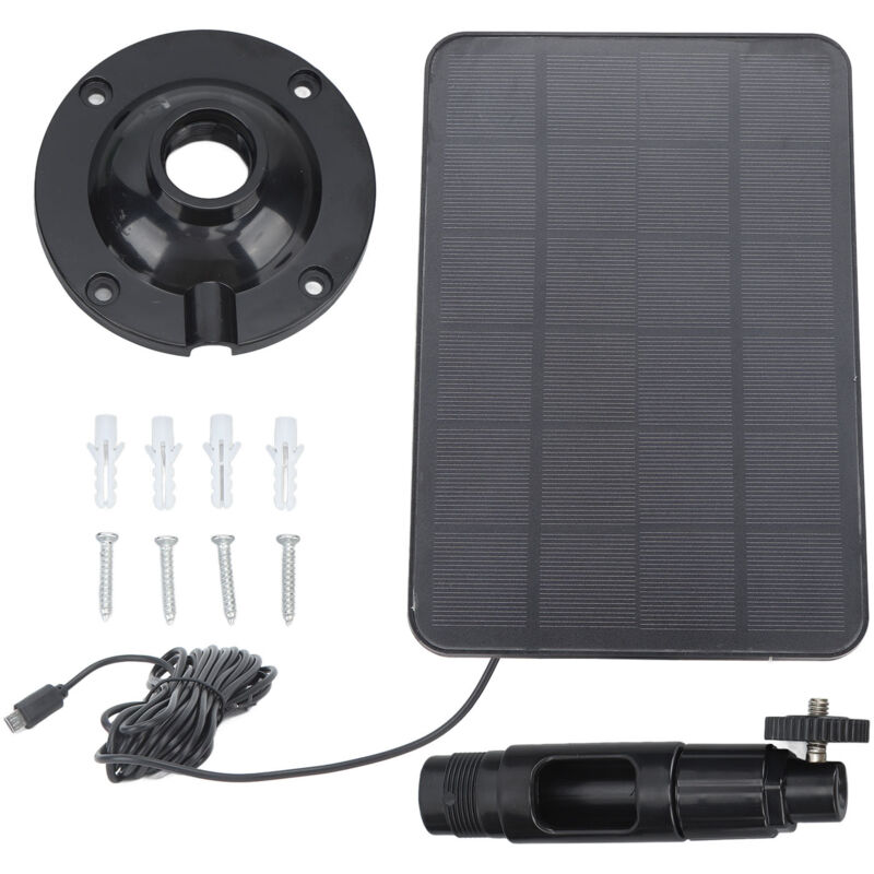 Schwarzes 10w 5v Usb-solarpanel Für Überwachungskameras, Smartphones Und Powerbanks