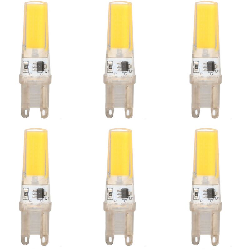 6 Dimmbare G9-led-lampen, 220 V, Warmweißes Licht, Für Wand- Und Tischlampen, 6 Stück