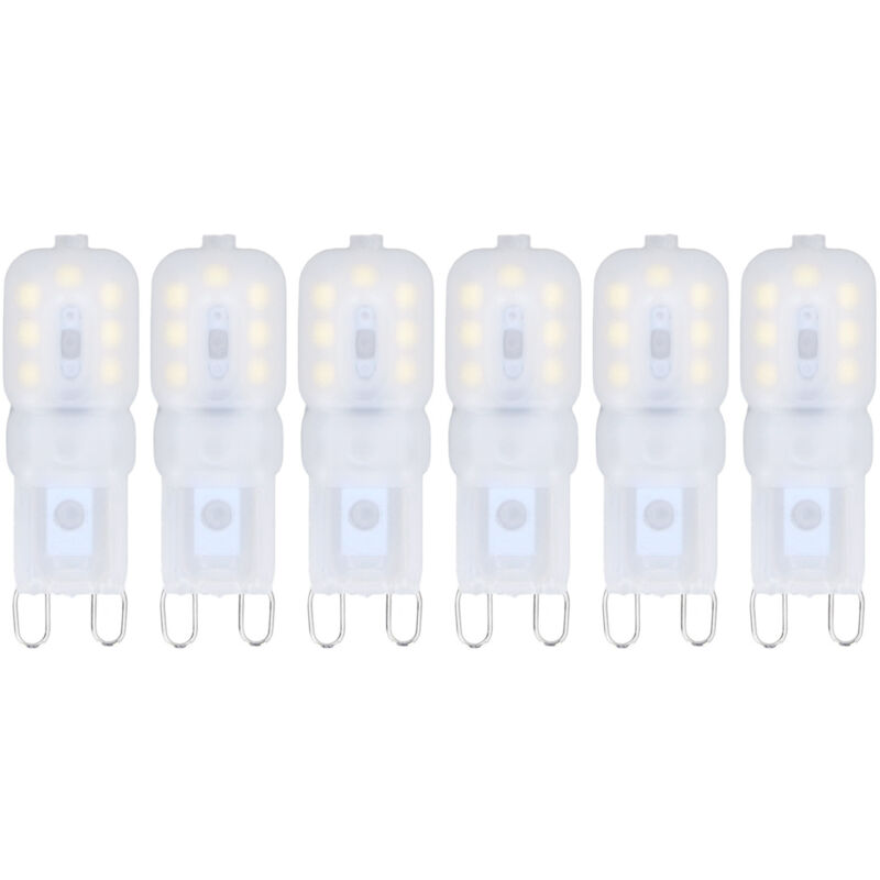 6 Dimmbare G9 3w Led-lampen, Warmweiß, 220-240v, Energiesparend Für Decken- Und Pendelleuchten, 360°-licht (6er-pack)